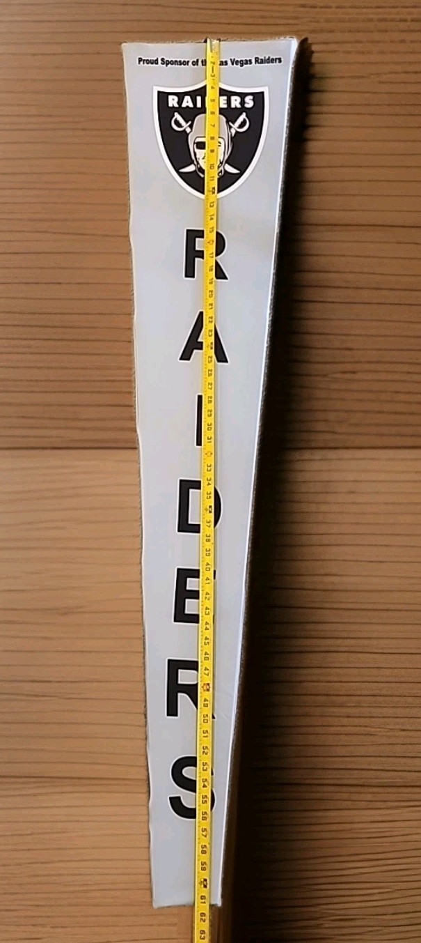 Las Vegas Raiders Sign 61″ Single-Side Nylon Fabric, Steel Frame, NFL Raiders