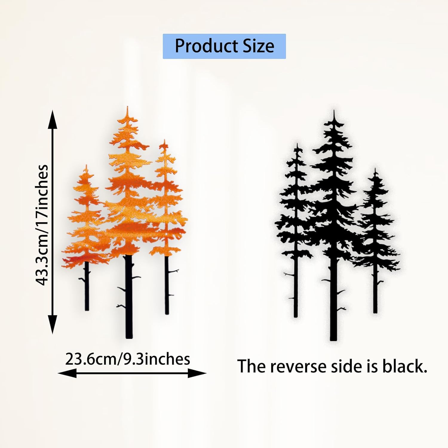 Metal Pine Tree Wall Art Decor, Nature Home Decor, Cedar Trees Metal Sign, Wall