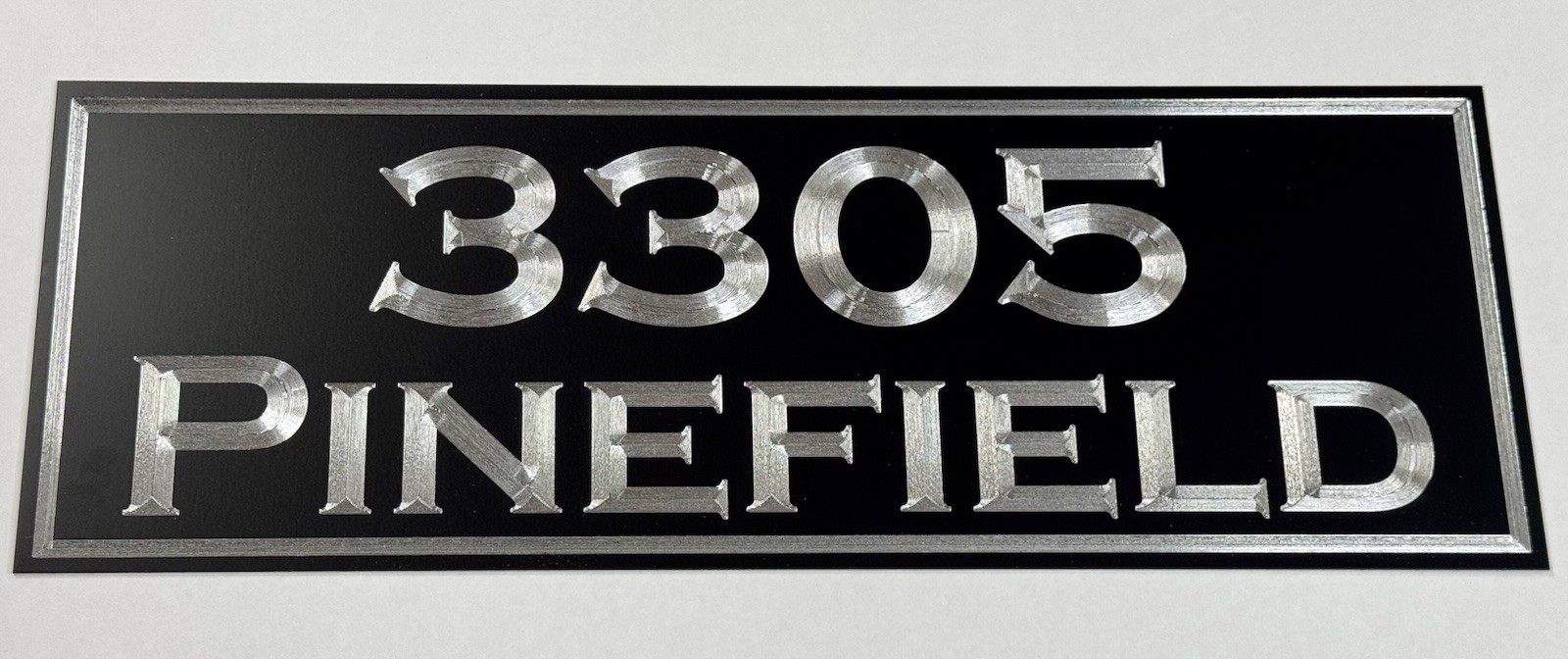 Reflective Engraved Custom House Number Street Address Metal 14×5 House Sign