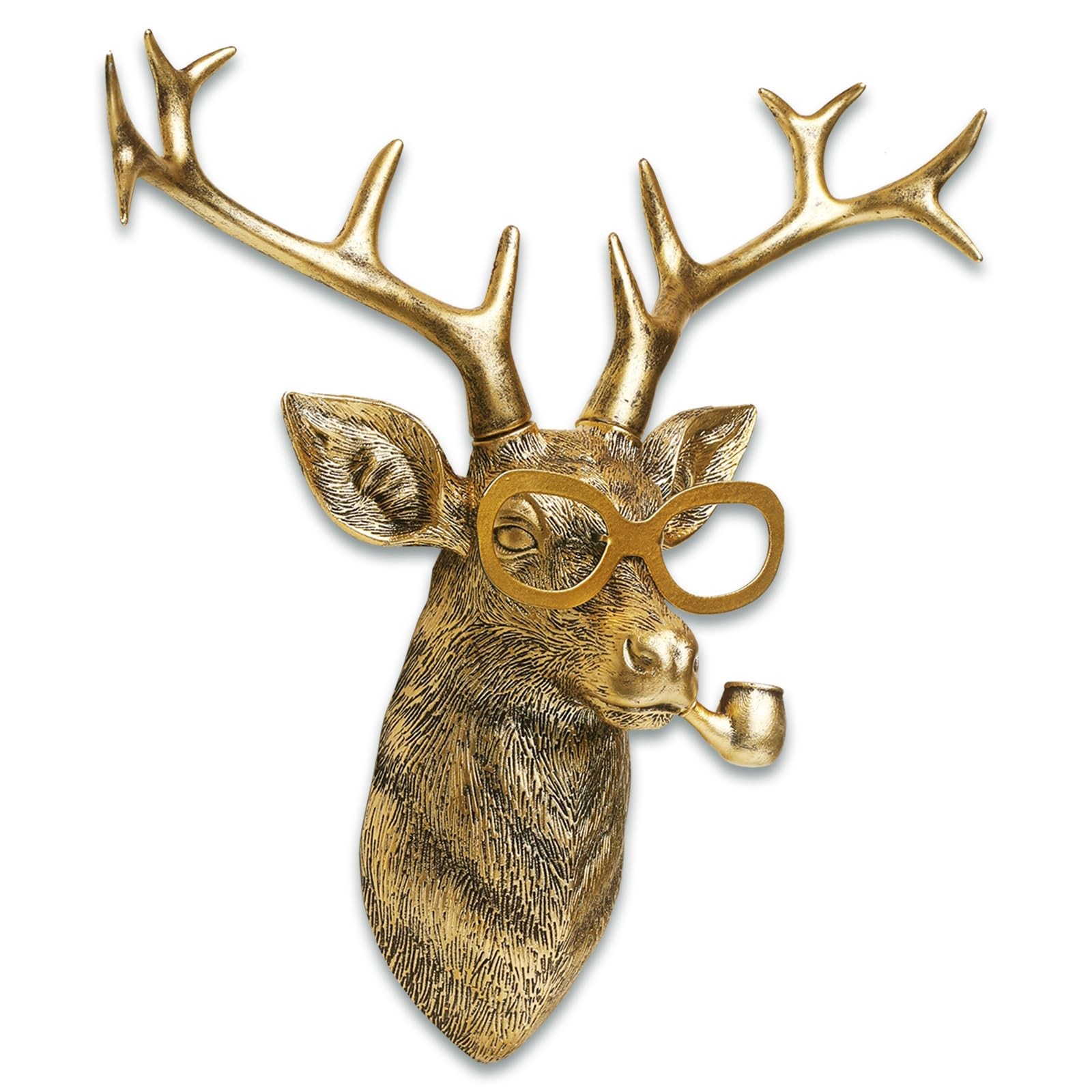 Animal Heads Wall Decor Resin Animals Sculptures Head Wall Hanging Decoration Go