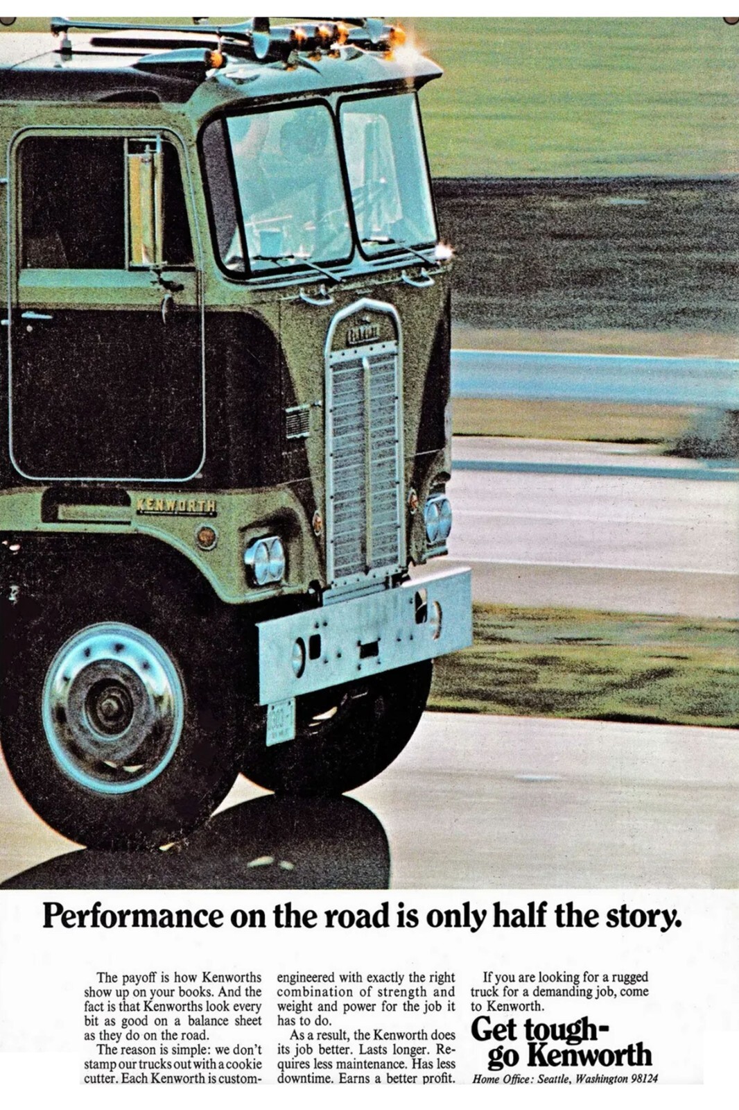 Kenworth Semi Truck Advertising Size to 12 x18 Tin Signs Vintage Retro