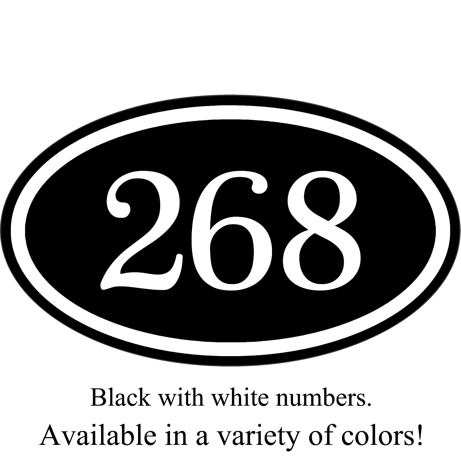 Personalized House Address Number Sign Aluminum Plaque 12″ x 7″ Custom Colors