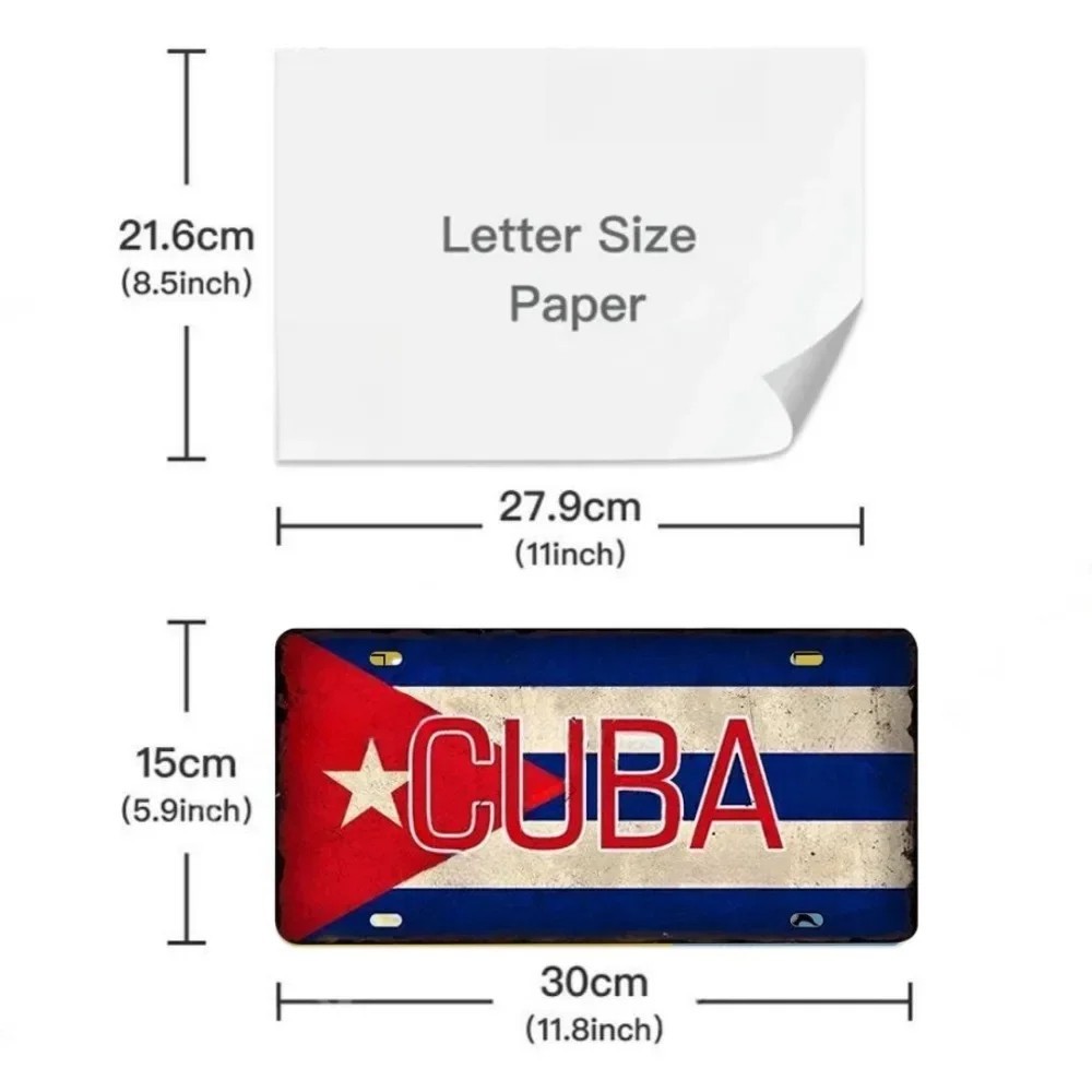 Mexico Decorative License Metal Plate Vintage Flag Sign Travel Wall Tin Plaque