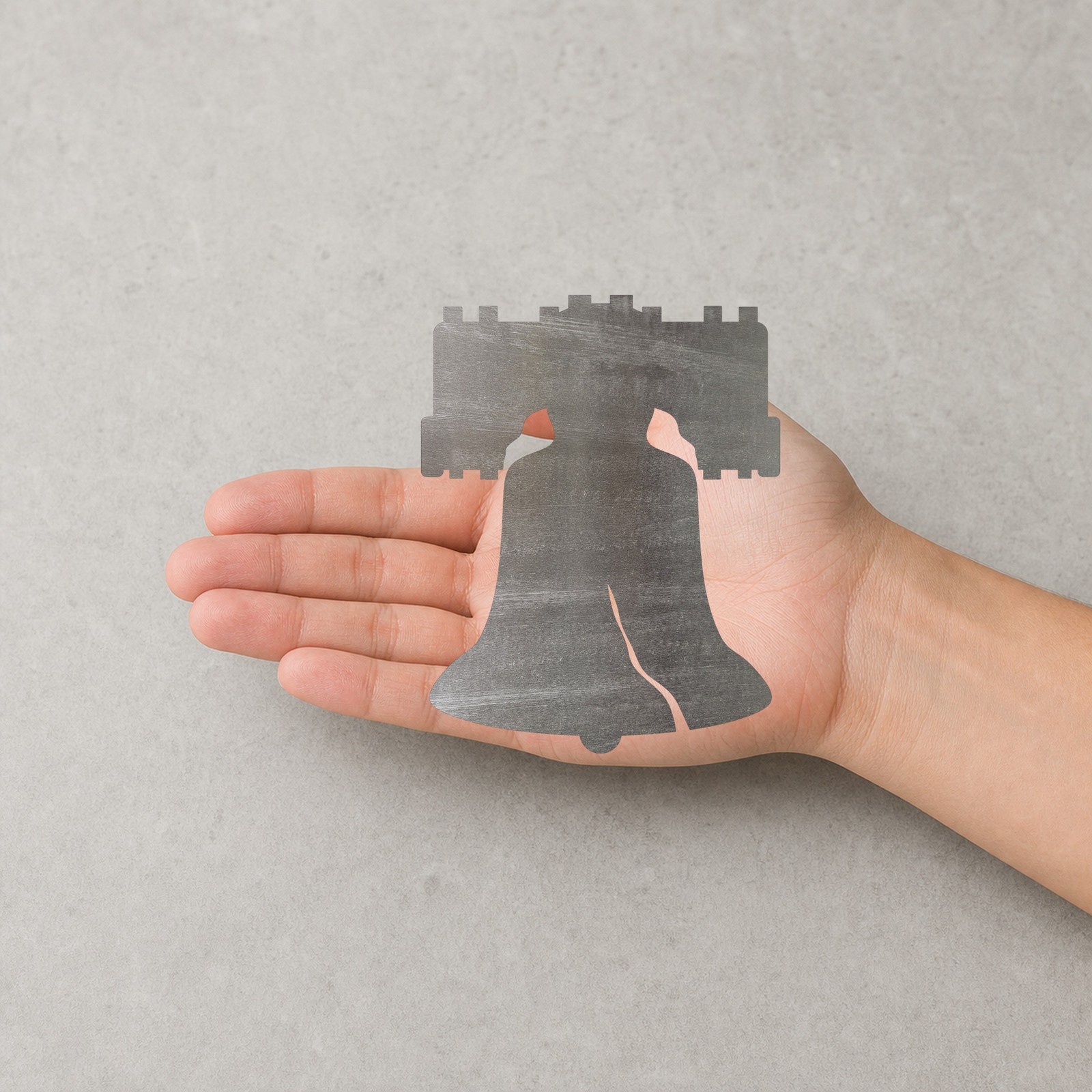 Liberty Bell 2 Steel Cutout Shape, Raw Metal Wall Art and Craft Supply