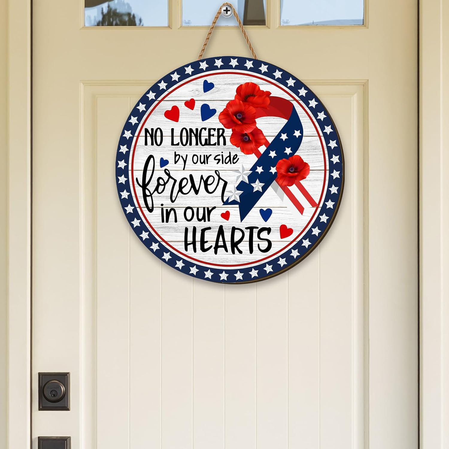Memorial Day Decorations 4Th of July Door Sign Thank You Veterans Patriotic Deco