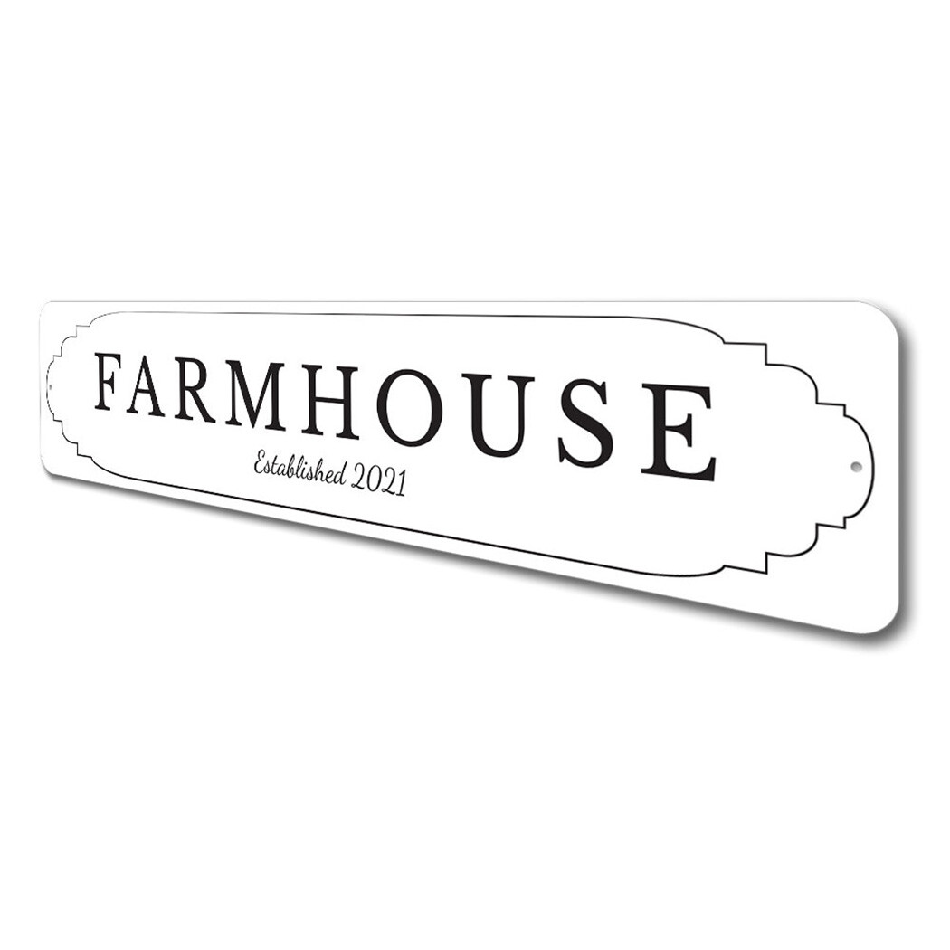 Farmhouse Established Farmhouse Sign, Barn Decor Metal Sign