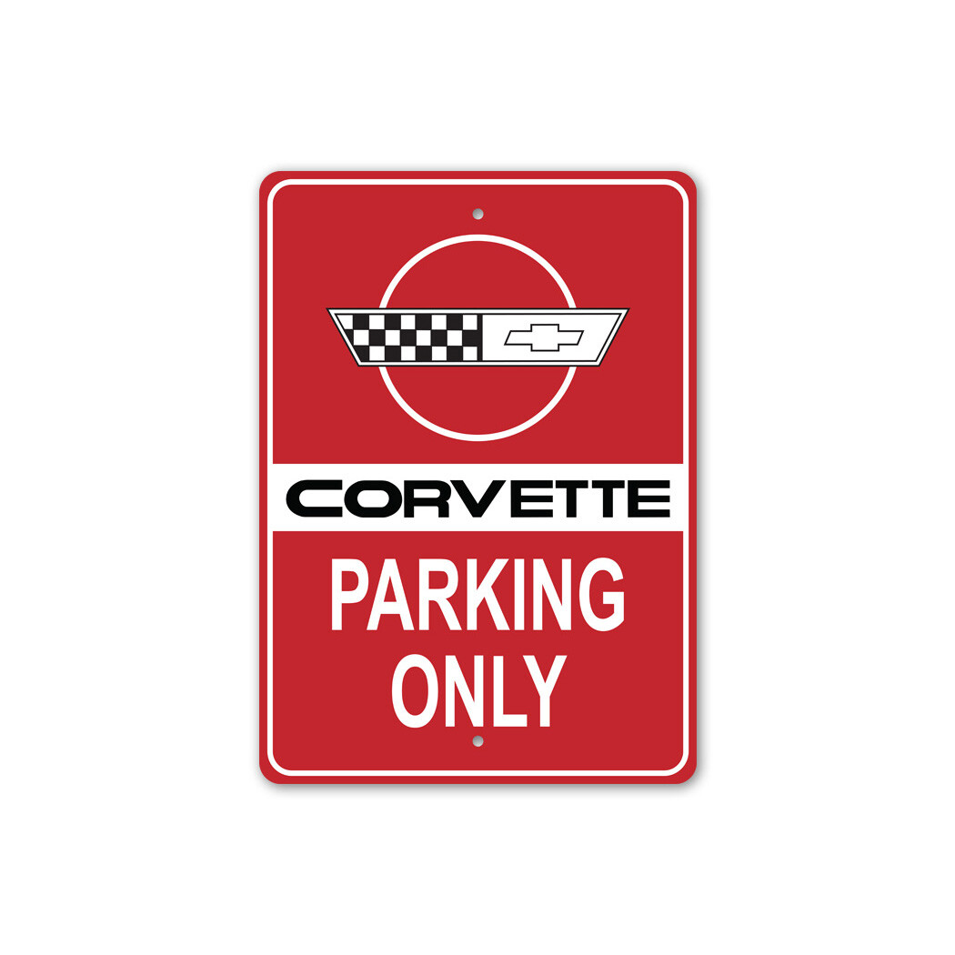 Corvette Parking Only Metal Sign