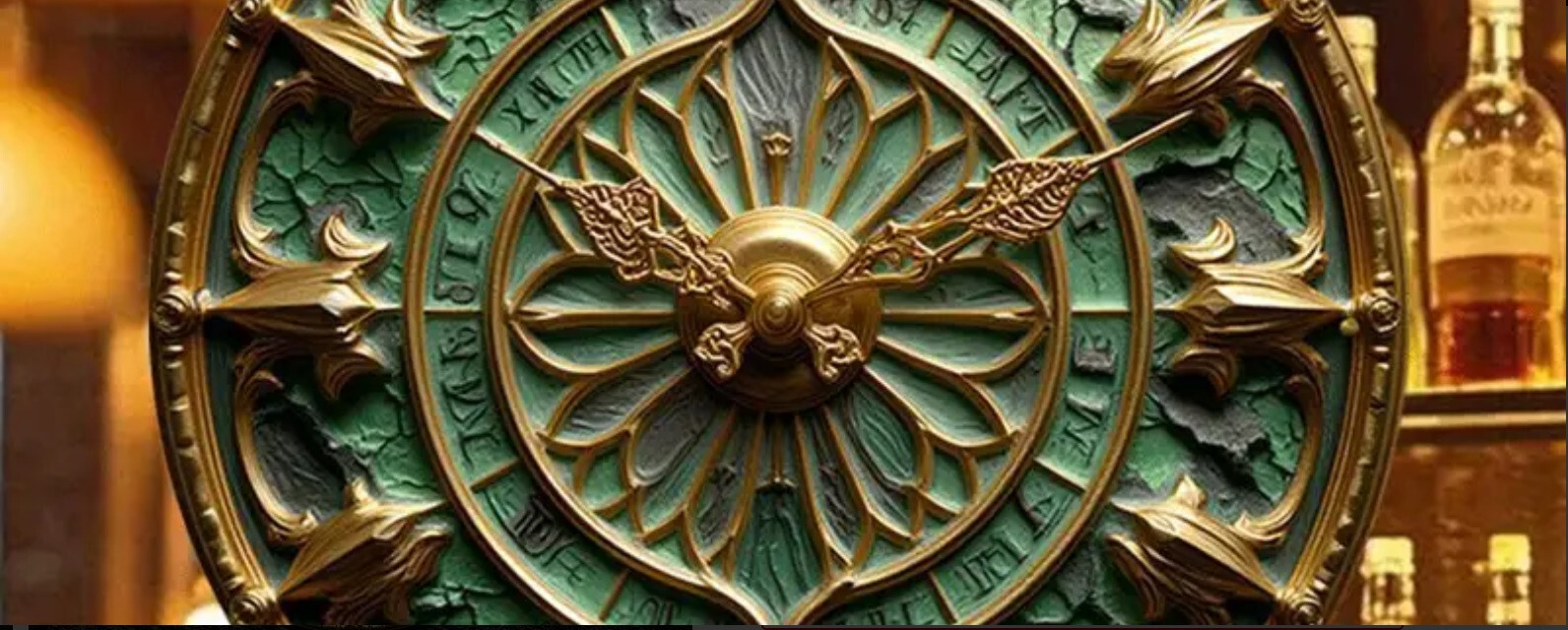 Pair Decorative Wall Plaques Green ‘Clock’ (Not a Real Clock) New! Aluminum Set