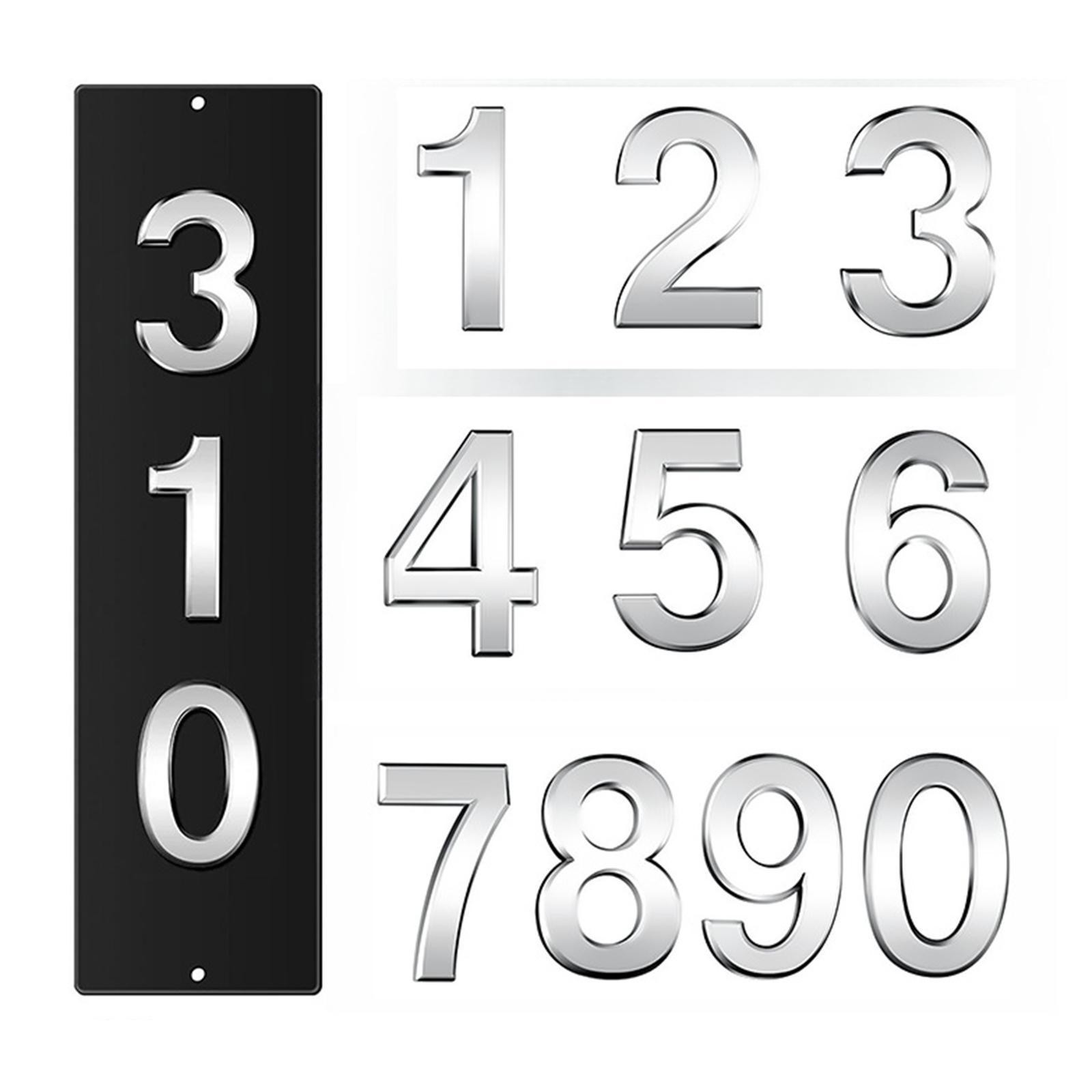 House Number Plaque Horizontal Iron Metal Address Sign for House