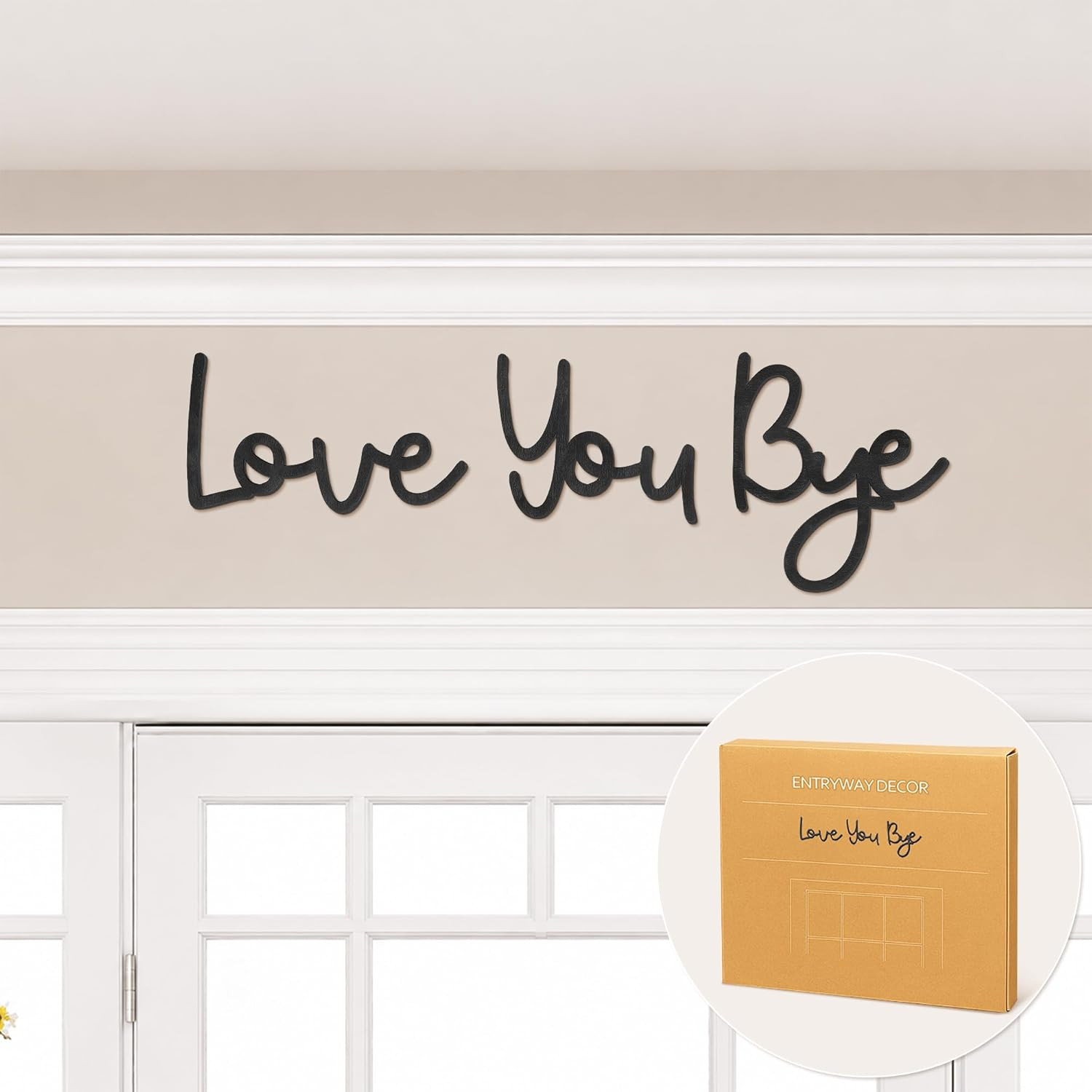 Wall Decor 31.5″ Love You Bye Sign Hanging Hallway Decoration Express Love an…
