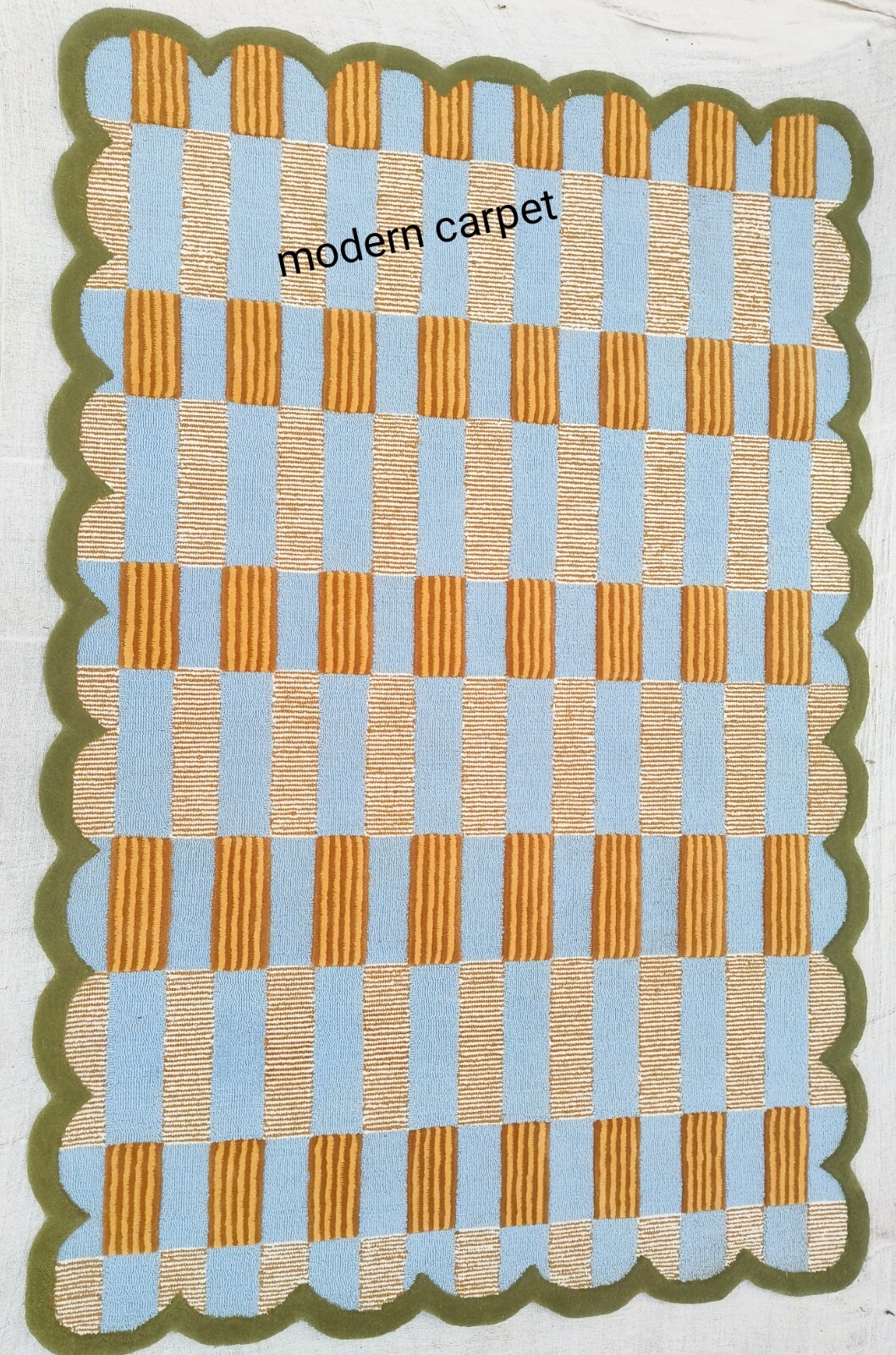 Matilda Goad Plaid Rugs Handmade 100% Woolen Hand Tufted For Home Decoration