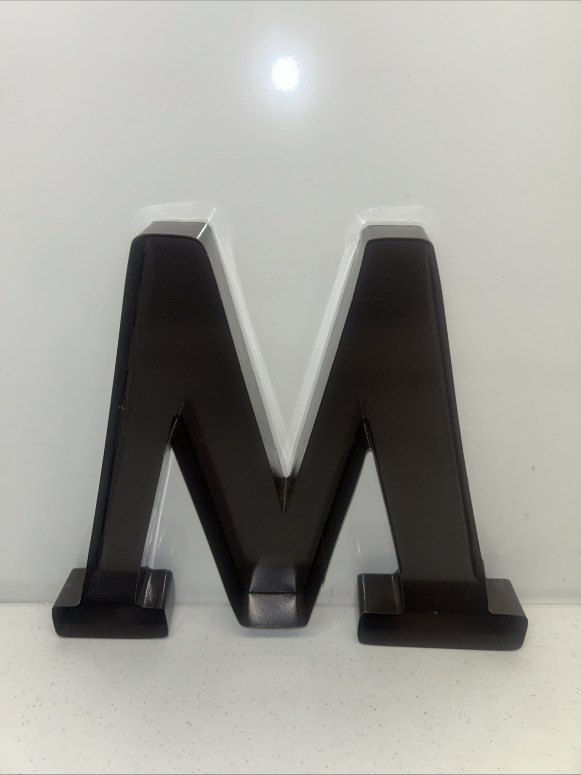 12” Brown Metal Letter M or W Wall Decor Matte 3D Industrial Steel Sign Initial