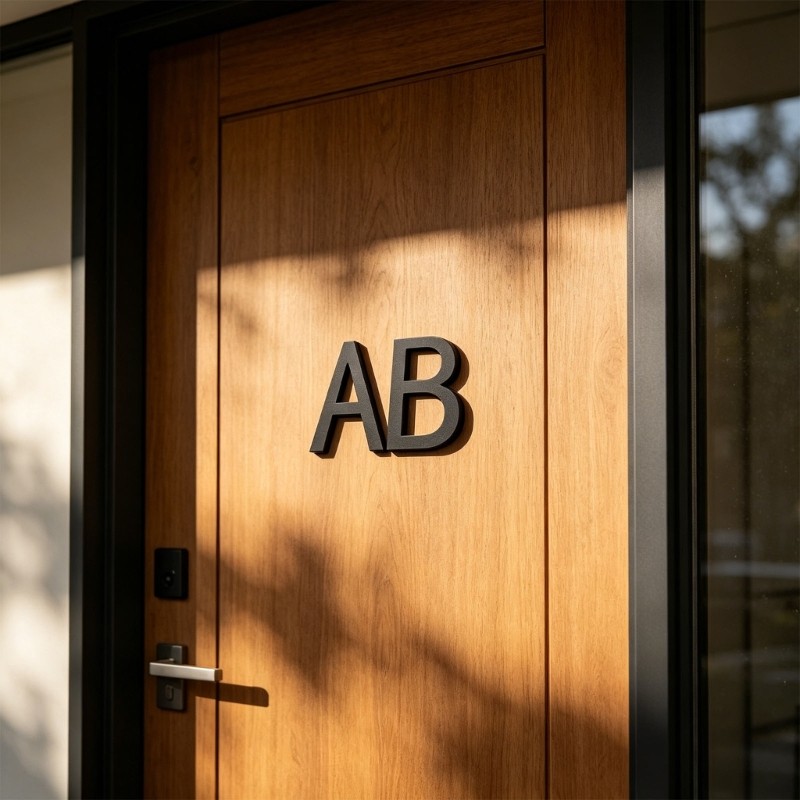Smooth Acrylic Address Marker 6 Inch Tall Design Houses Number for Home Entrance