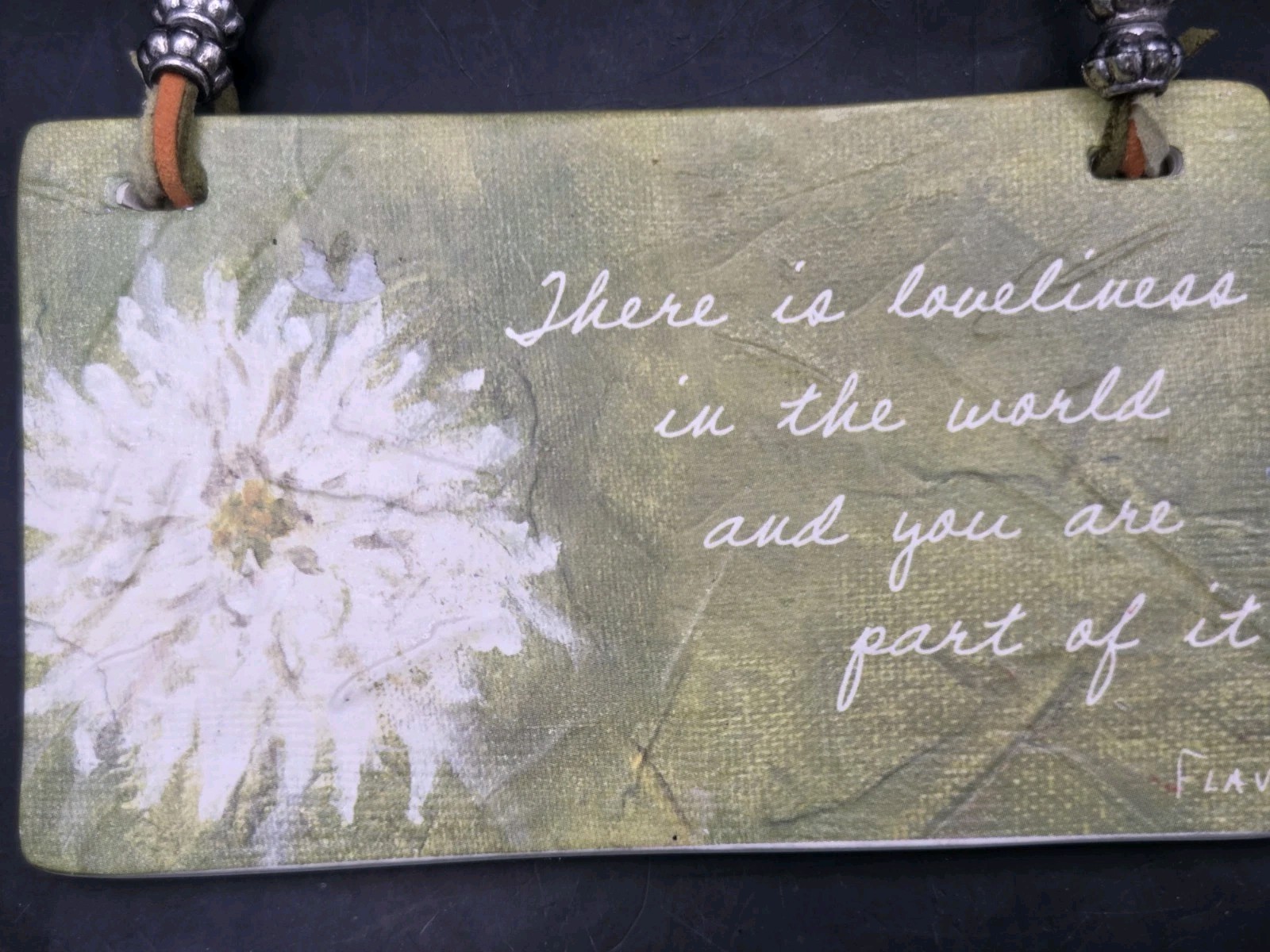 Silvestri Dolomite Plaque There Is Loveliness In The World And You Are Part Of