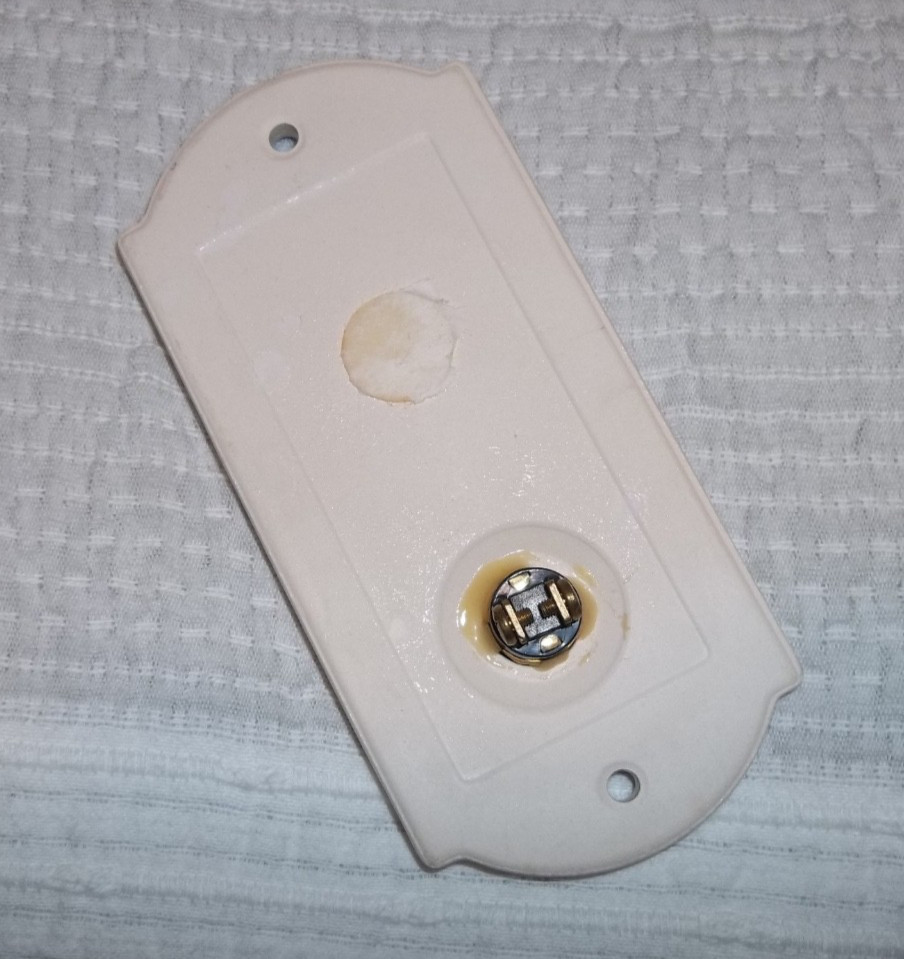 New 1997 Santa Barbara Ceramic Design Illuminated Doorbell Plaque Floral Design