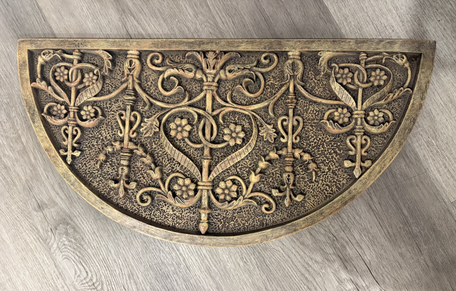VTG semi Circle Decorative Door Topper Or Enterway Pediment Plaque