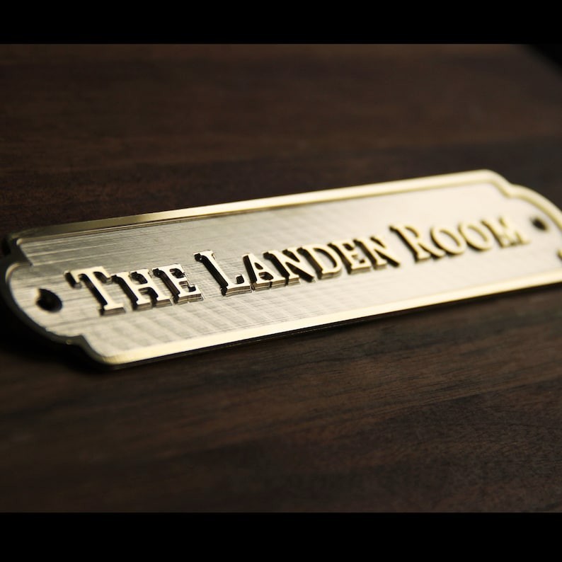 Personalized Door Sign, Custom Brass door signs & plaques, Customized size plaqu