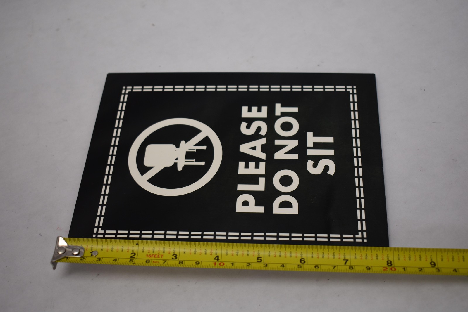 Signs ByLITA Please Do Not Sit Acrylic Sign 6×8 Inch with Stand Display