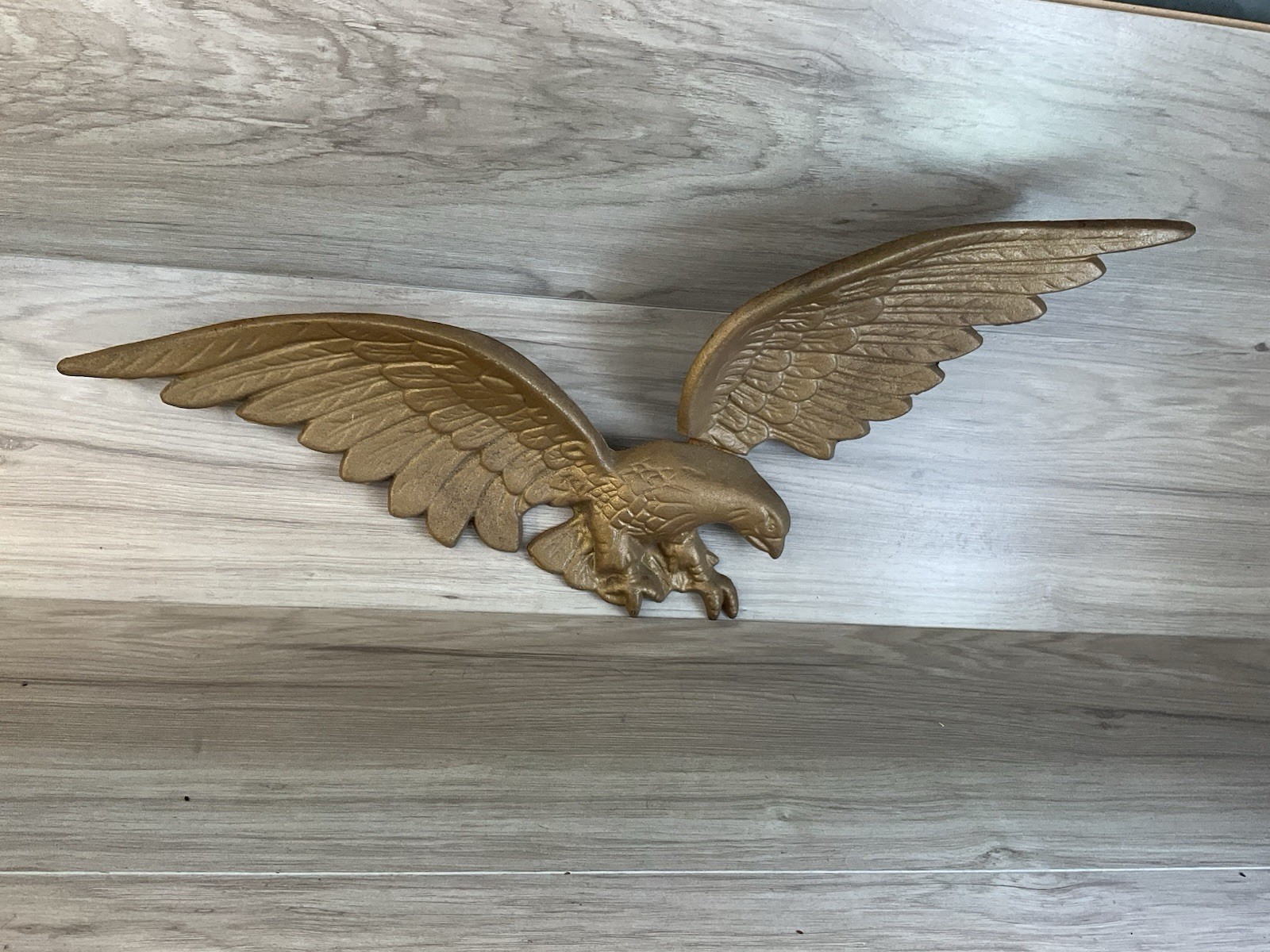 Bald Eagle American Plaque Metal Cast 24”x 9In. Wingspan GREAT DETAIL