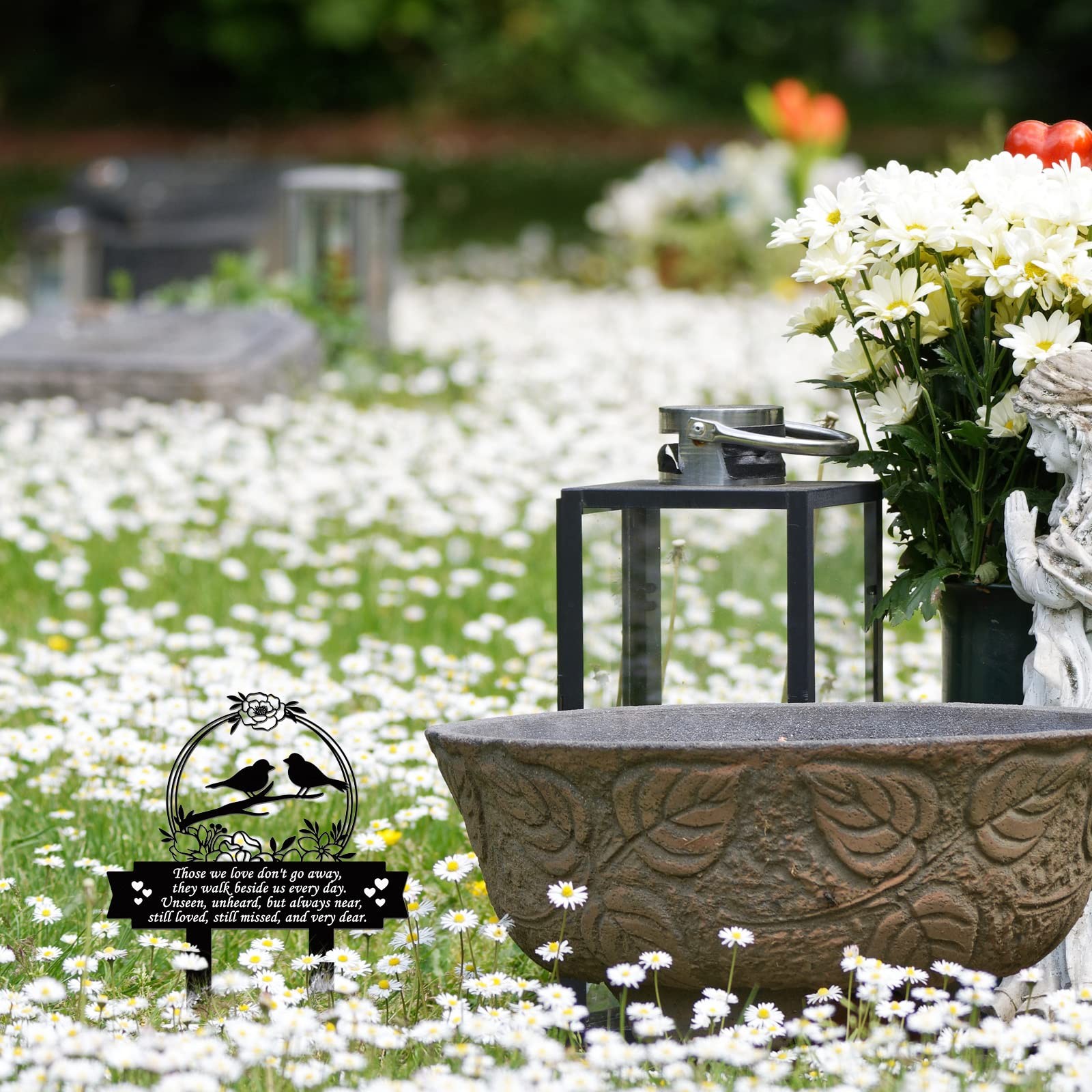 Cardinals Memorial Grave Marker 13.78 x 10.63 Inch Metal Cemetery Decoration …