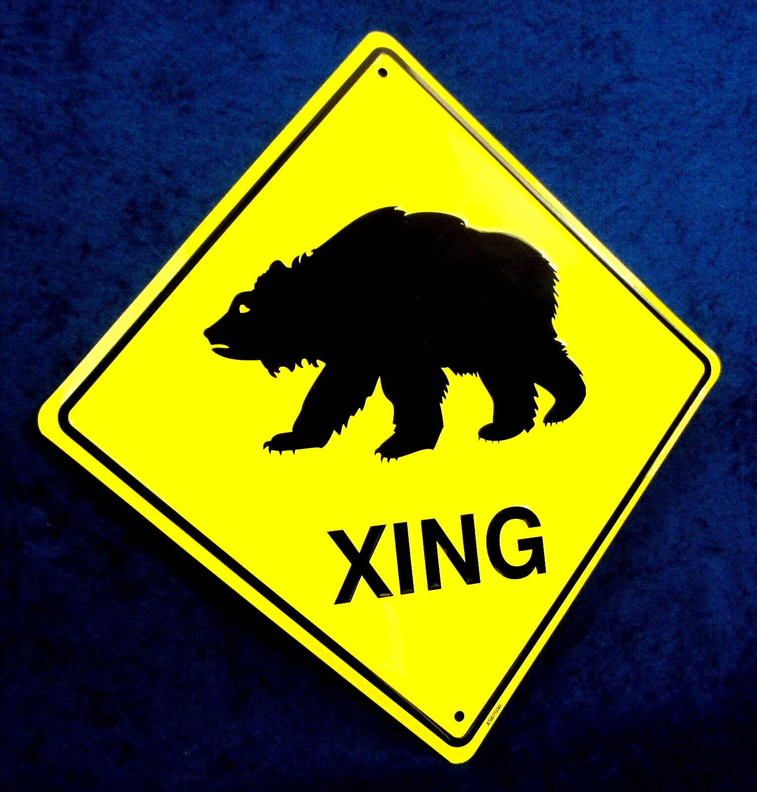 BEAR Xing – *US MADE* Embossed Metal Sign – Yard Man Cave Garage Shop Bar Décor