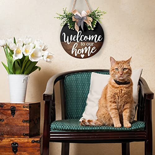 Welcome To 12X12inches Wood To Our Home 1.0 Count Rustic Farmhouse