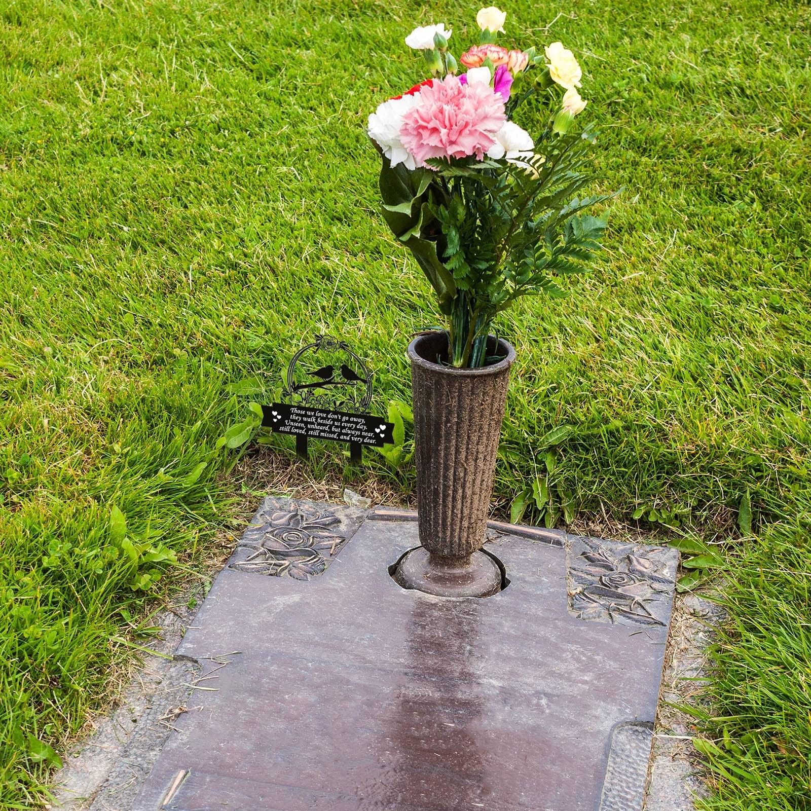 Cardinals Memorial Grave Marker 13.78 x 10.63 Inch Metal Cemetery Decoration …