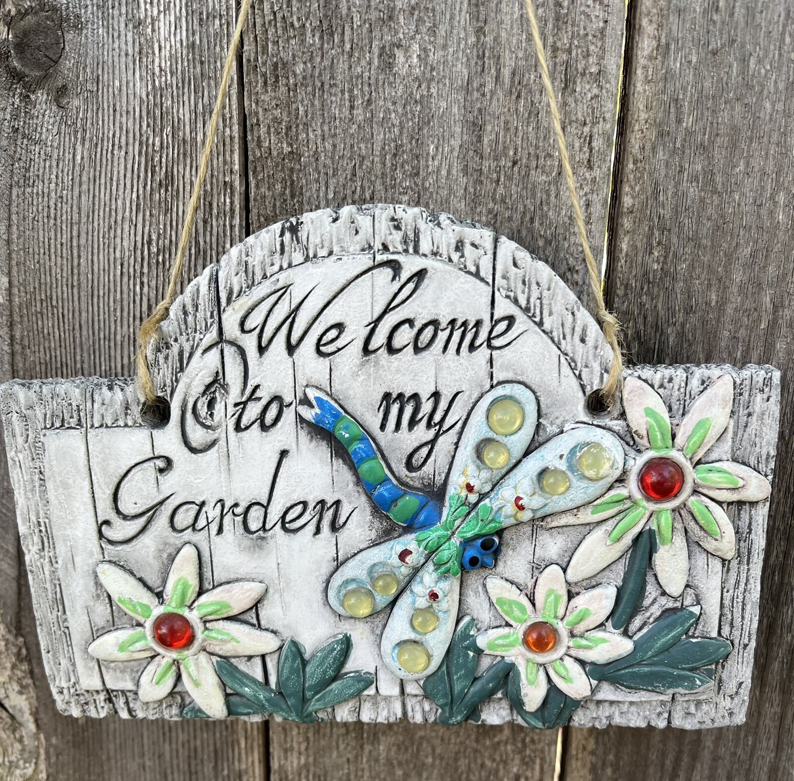 Decorative Stone Hanging Plaque 5”x7”