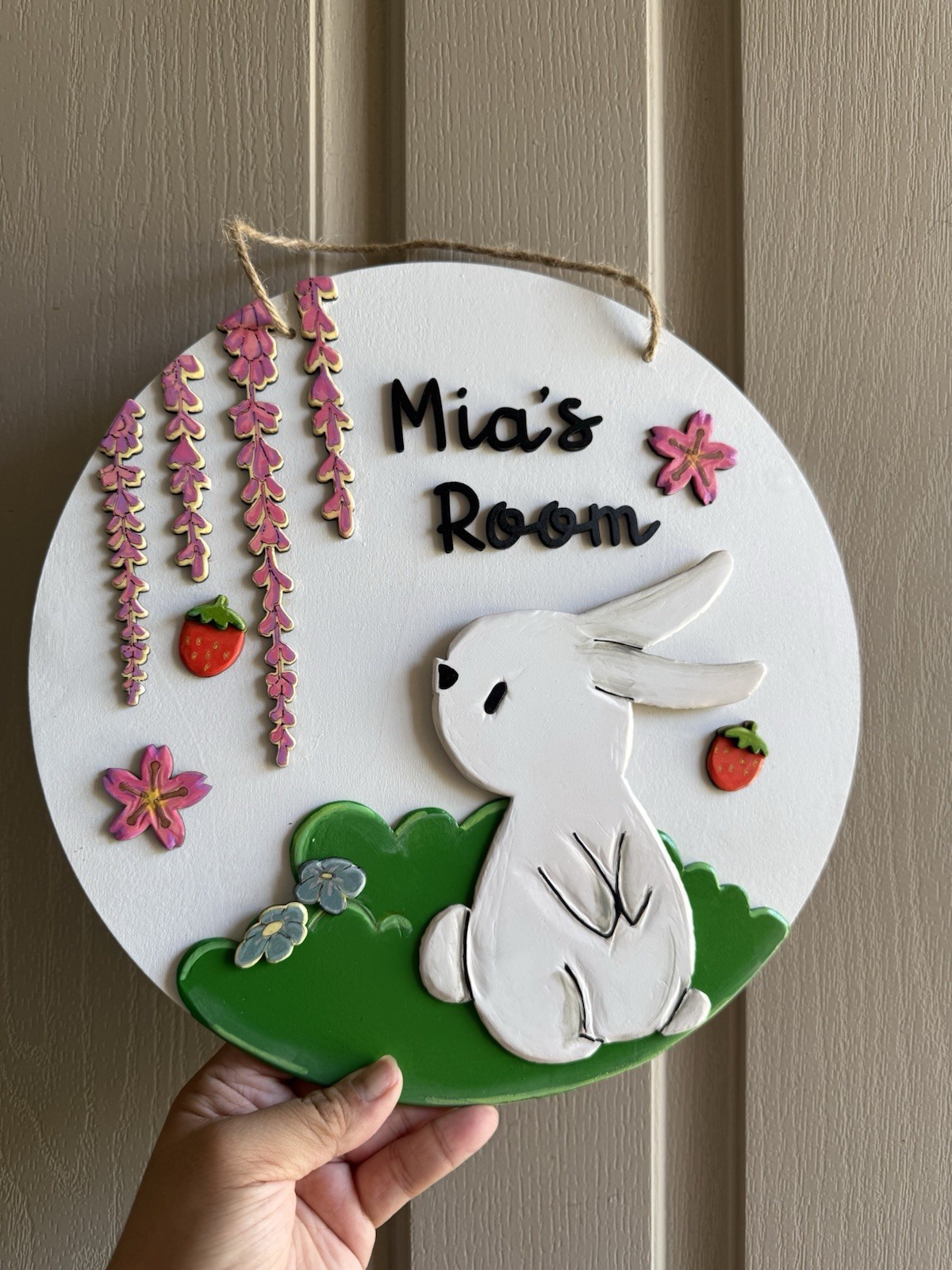 Custom Wood Door Sign Personalized Hanger