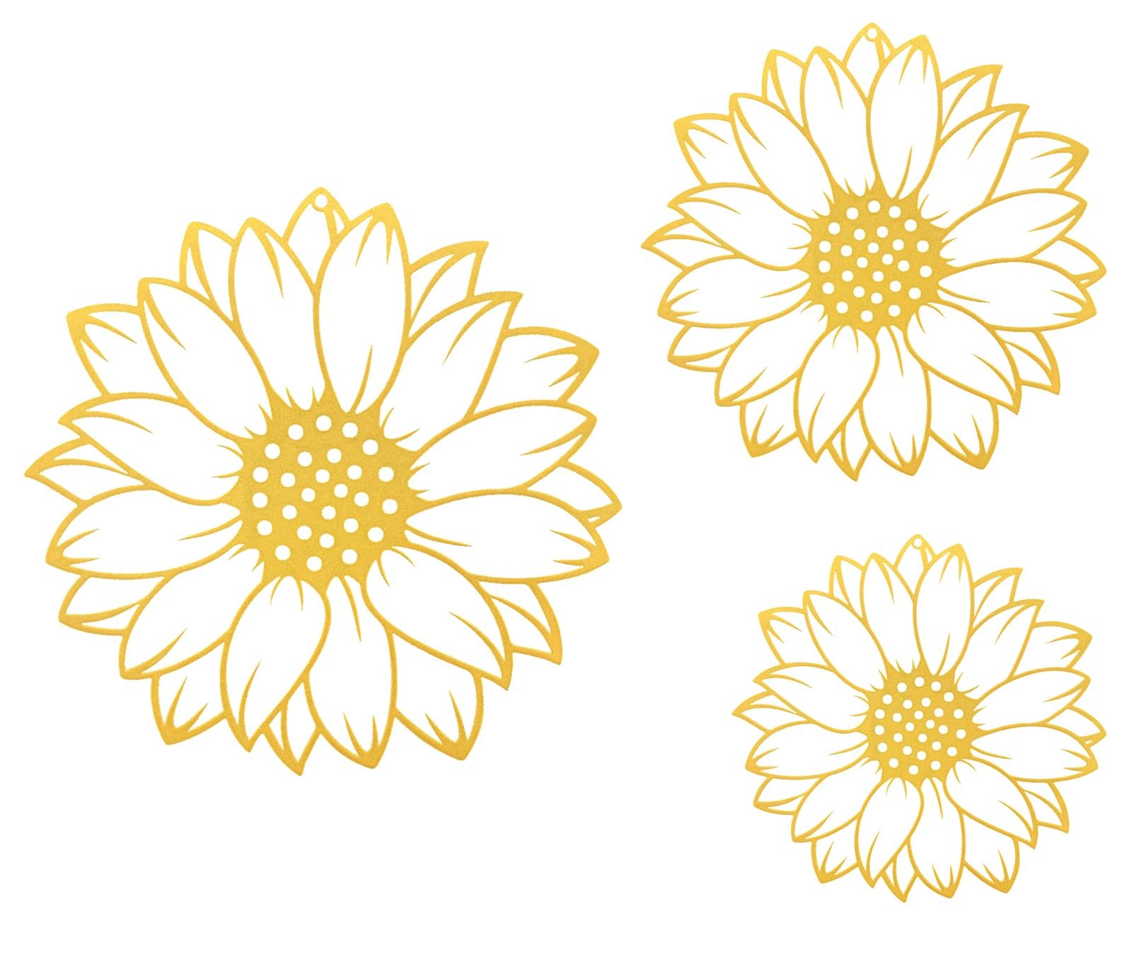 Metal Sunflower Wall Decor 3 Pieces Flowers Metal Wall Art Sunflowers Home De…
