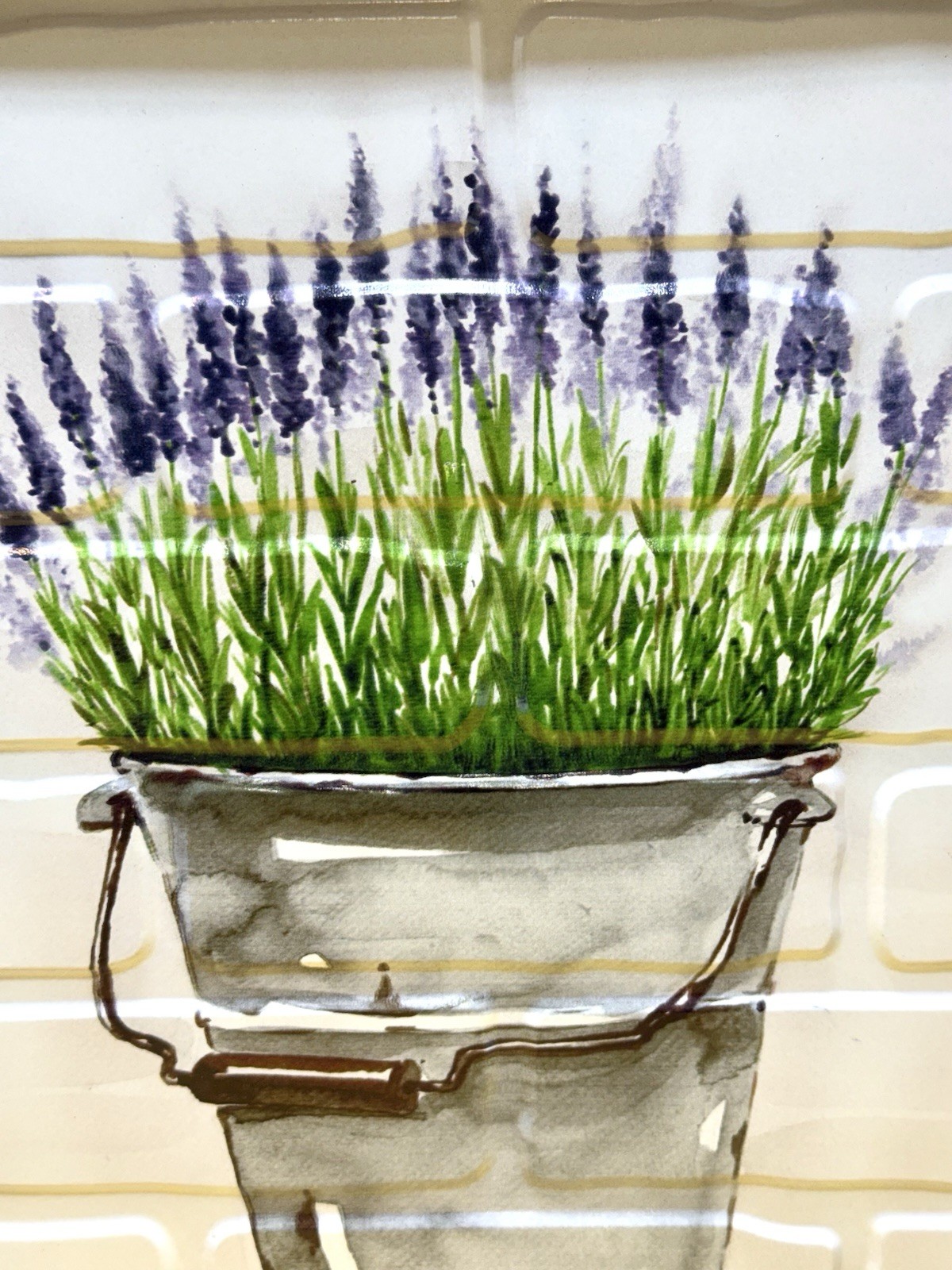 The Spring Shop “Blessed” Lavender Wall Art Metal Sign 18”x12” Rustic Farmhouse