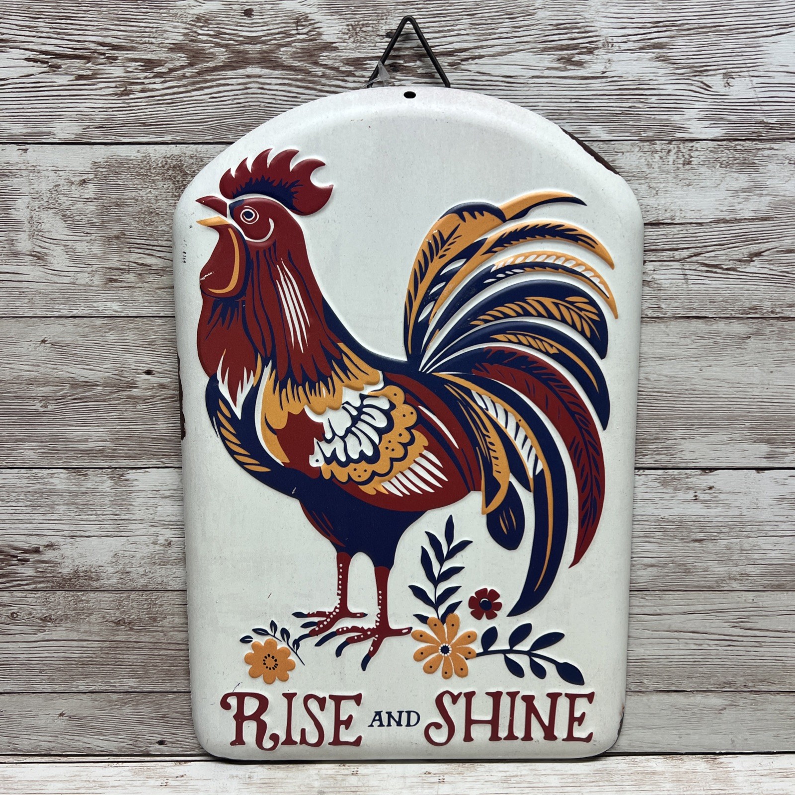 Vintage Style Metal Sign Rise and Shine 11×7