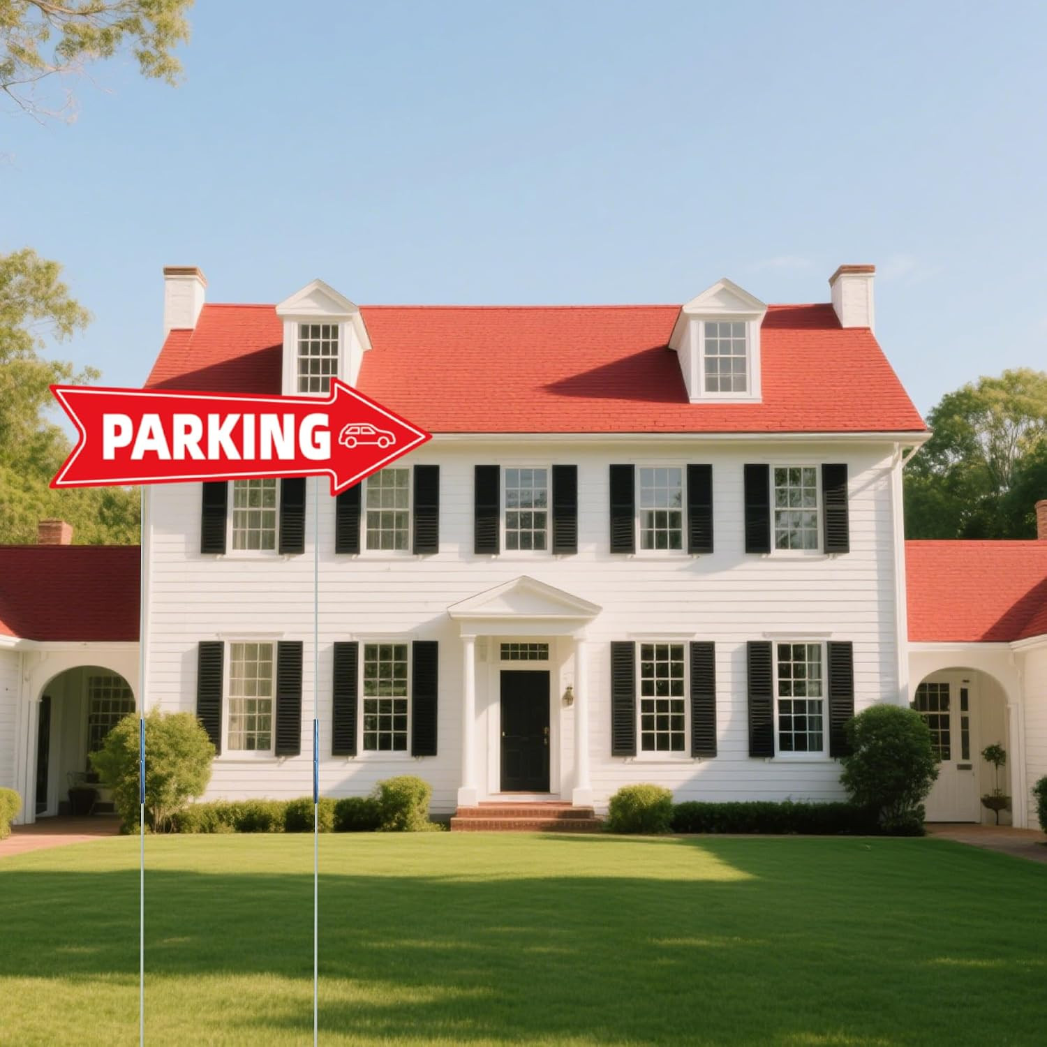 16 X 5 Inch Directional Parking Signs with Arrows – Durable Corrugated Plastic E