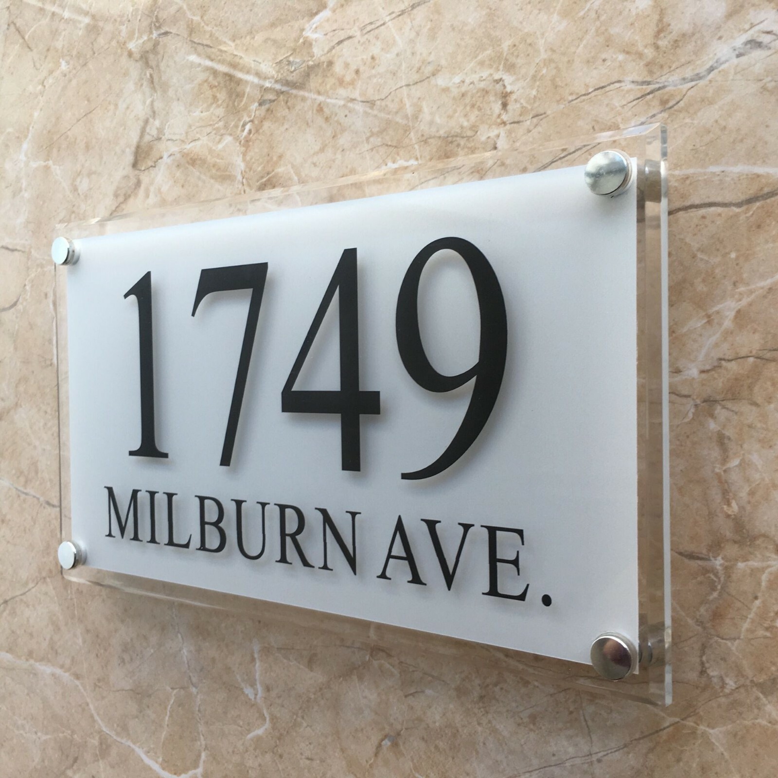 Large MODERN Crystal effect House Signs Plaques Door Numbers Name Plate Elegant!