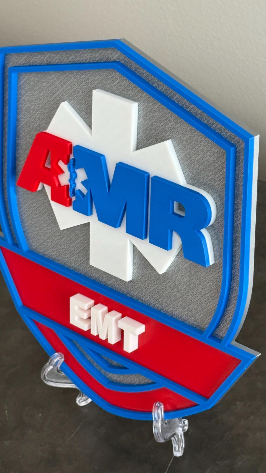 Paramedic Wall Art: AMR EMT 3D Embossed Plaque (Display or Gift)