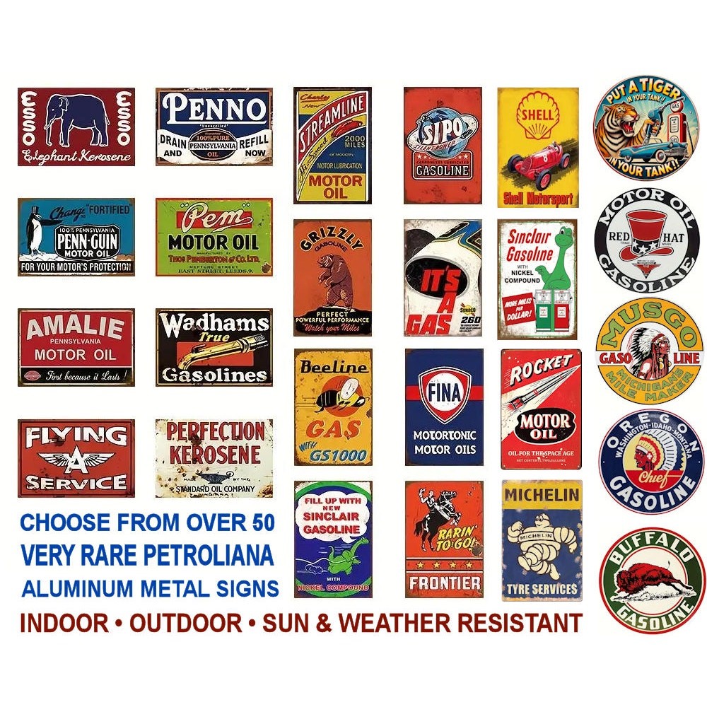 Metal Tin Sign • Petroliana • Michelin Tyre Services • Michelin Tire Man • 8×12″