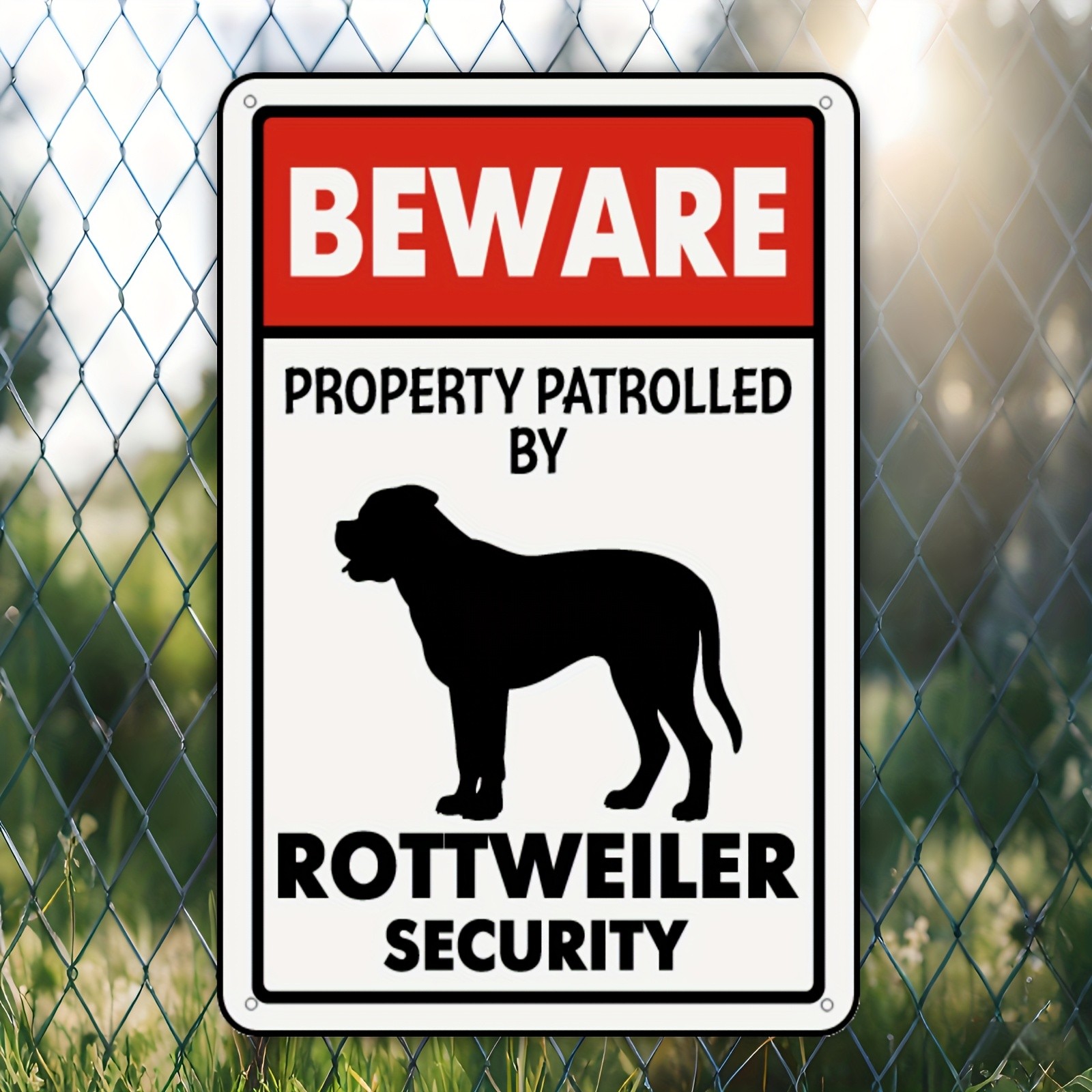 Tin Sign Rottweiler Security Metal Plaque 20*30cm