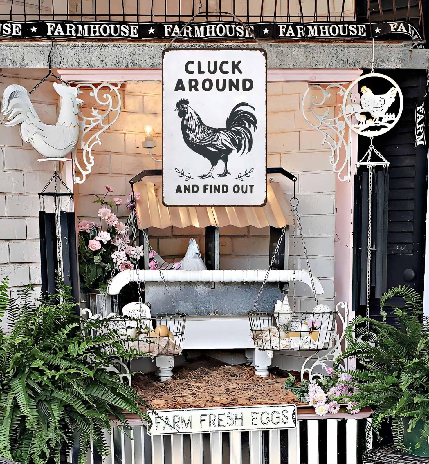 Funny Chicken Gifts Chicken Cluck Around and Find Out Tin Sign for Home Farm …
