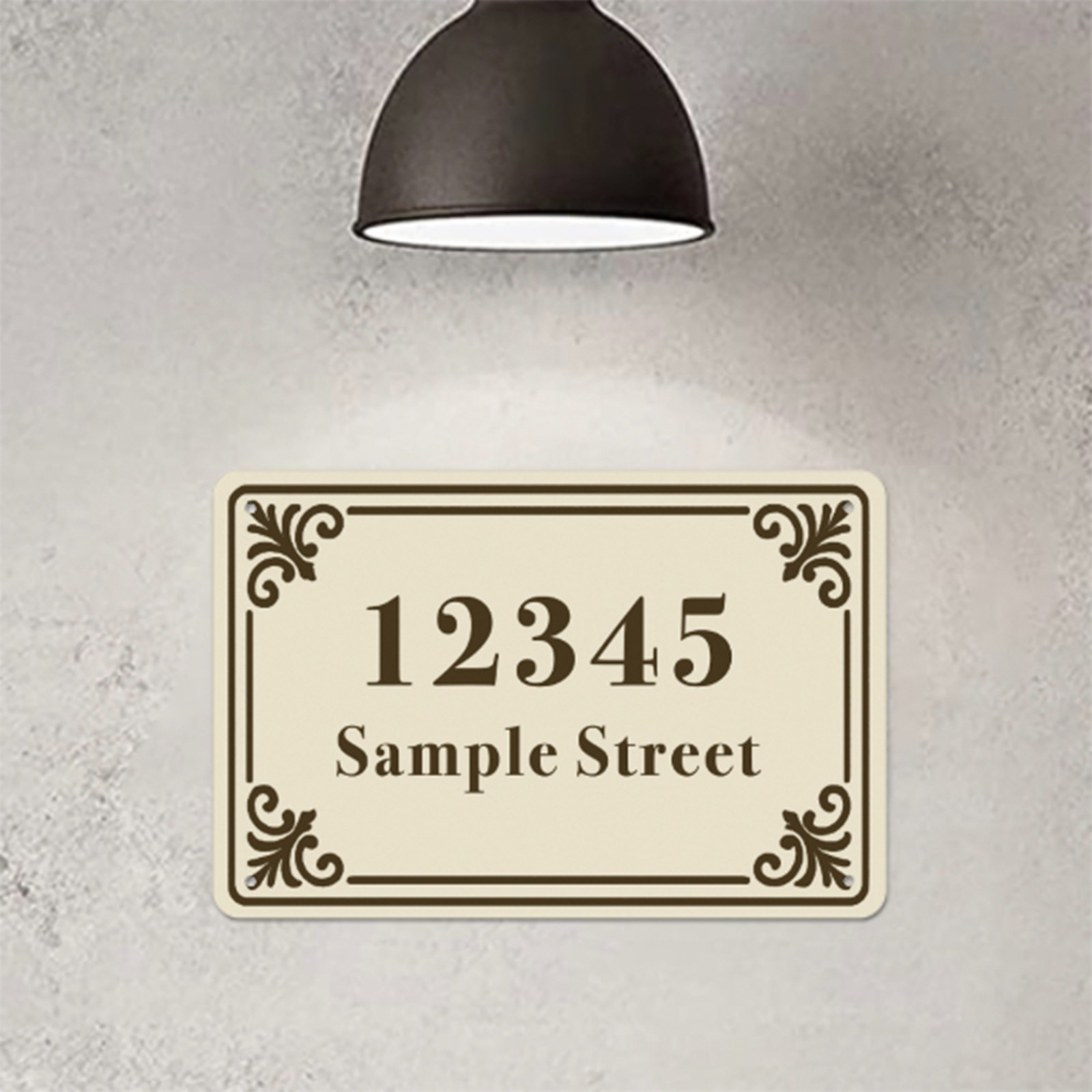 12″ x 8″ Custom Metal Iron House Number Plaque Personalized Home Address Sign