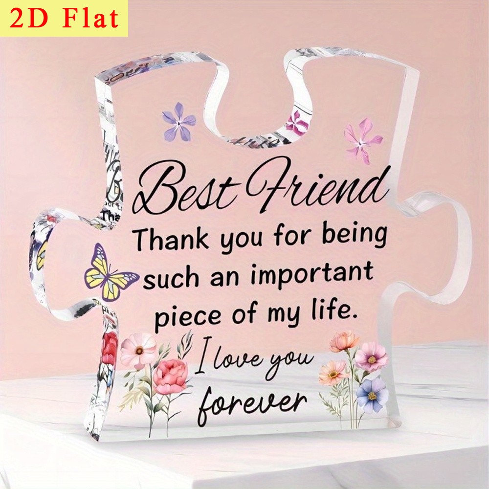 2D flat acrylic irregular shaped ornament, mysterious surprise gift box, gift