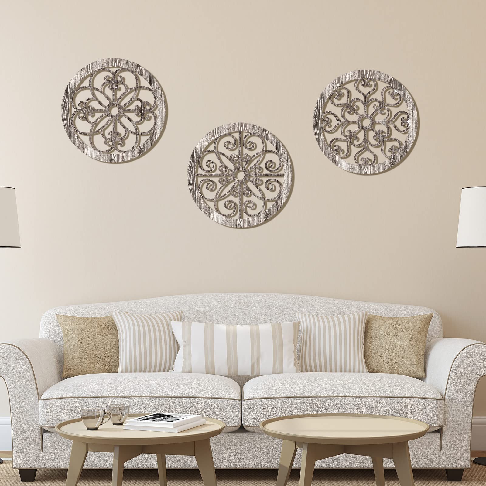 3 Pieces Thicken Rustic Wall Decor Farmhouse Wall Art Decor Wood Hanging Deco…