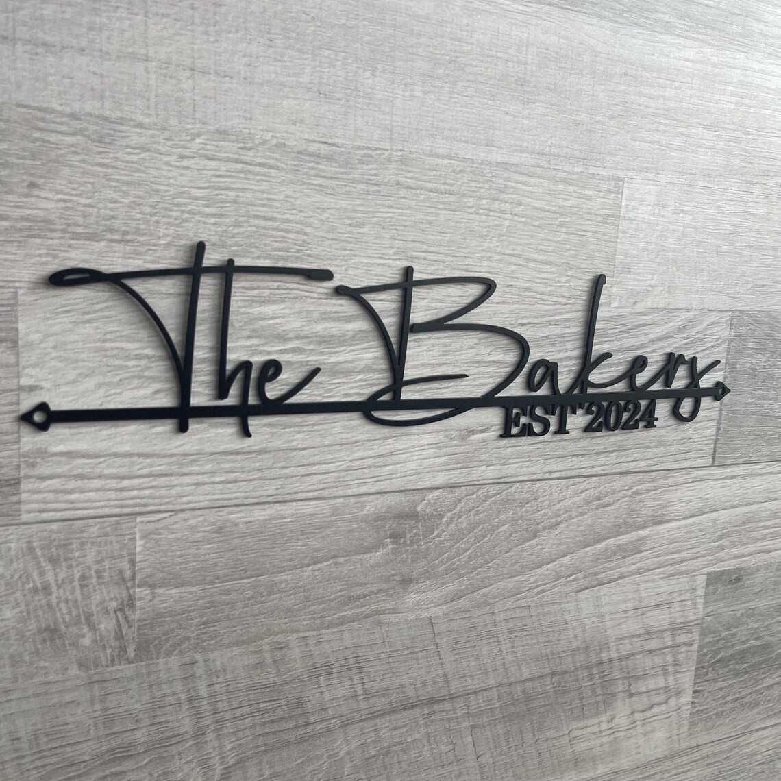 Personalized Family Name Metal Sign Custom Last Name Wall Art Established Year