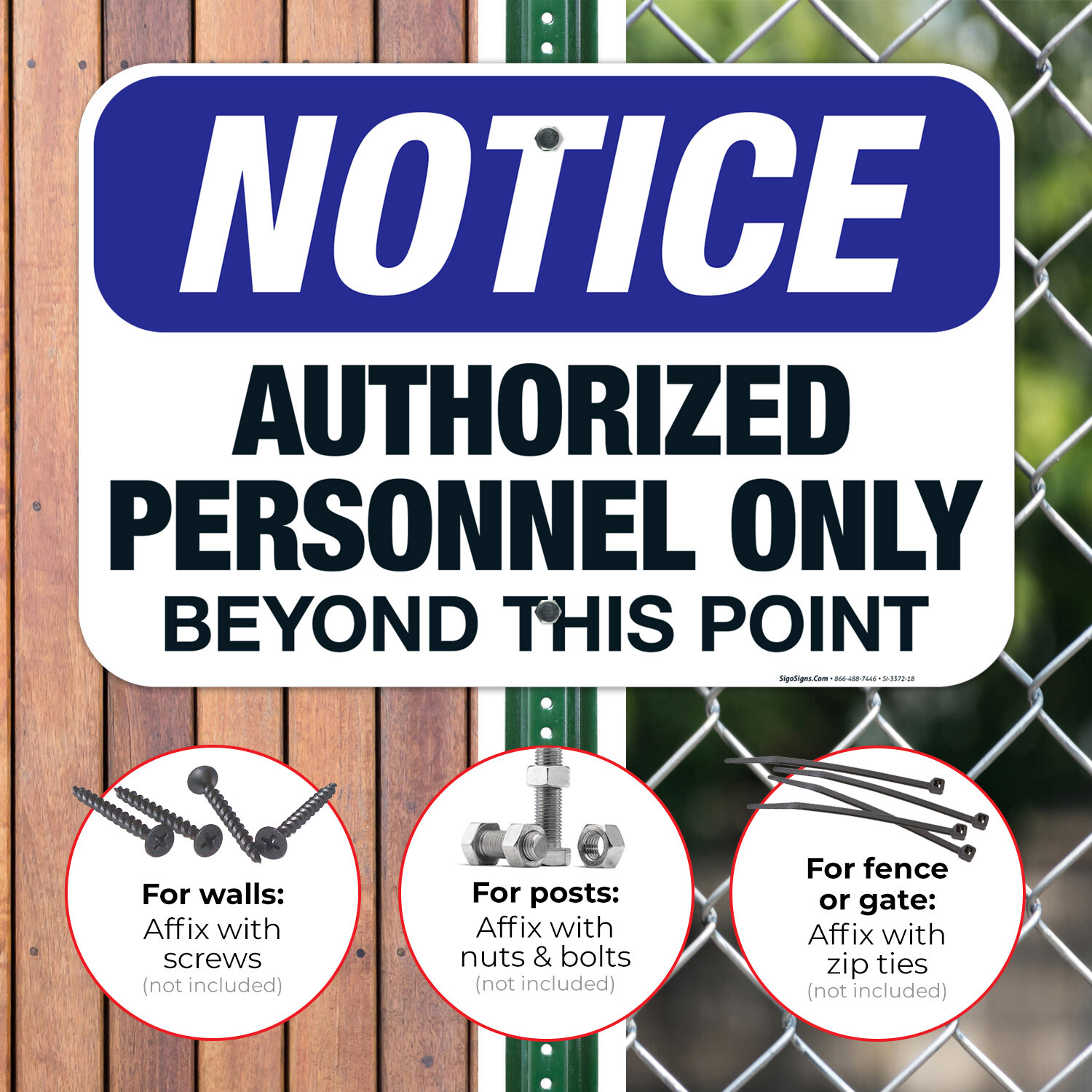 Authorized Personnel Only Beyond This Point Sign, OSHA Sign,