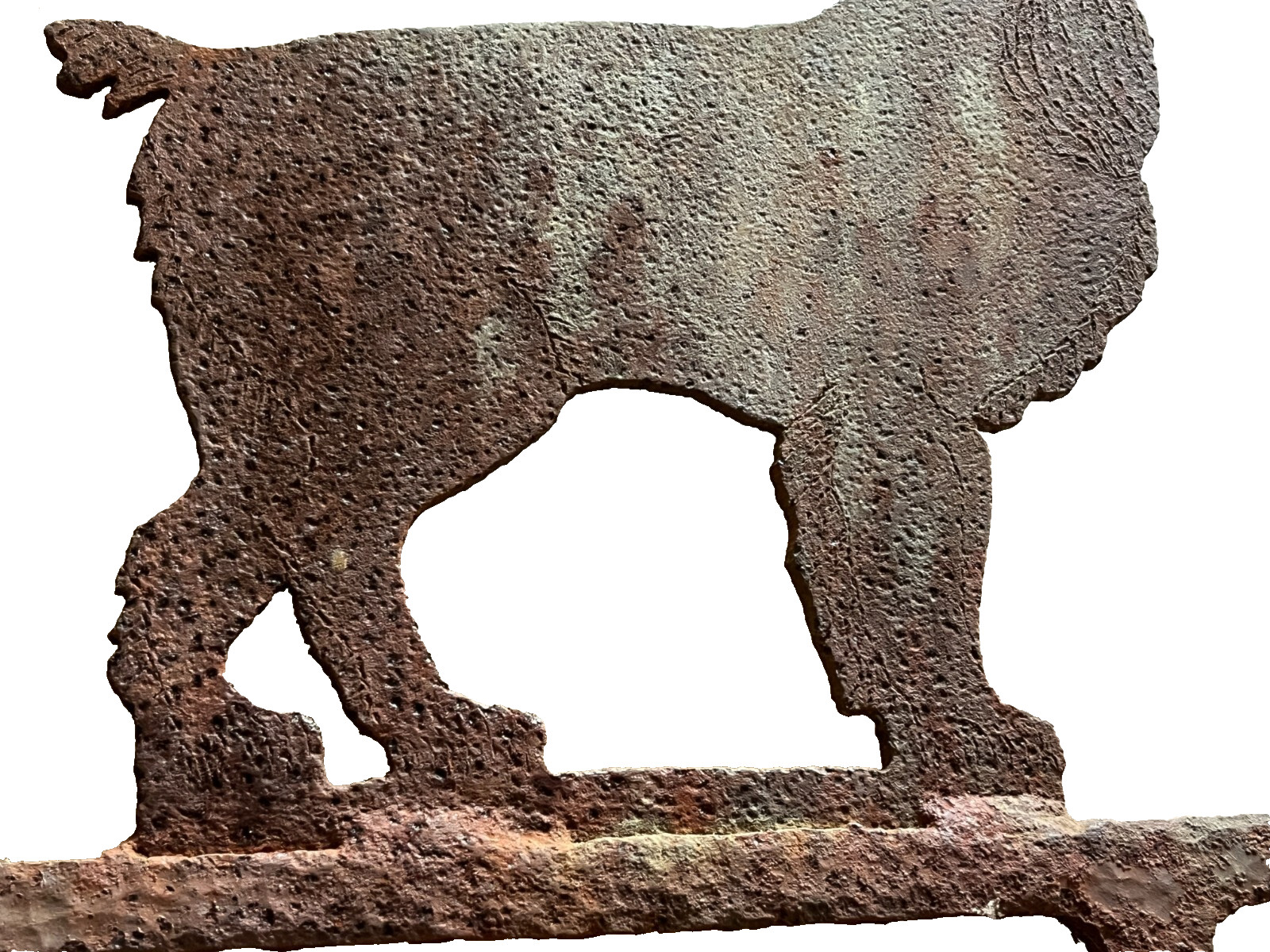 ANTIQUE METAL 21″ LARGE DOG SILHOUETTE EXTERIOR ITEM FOR HOUSE WEATHERVANE?