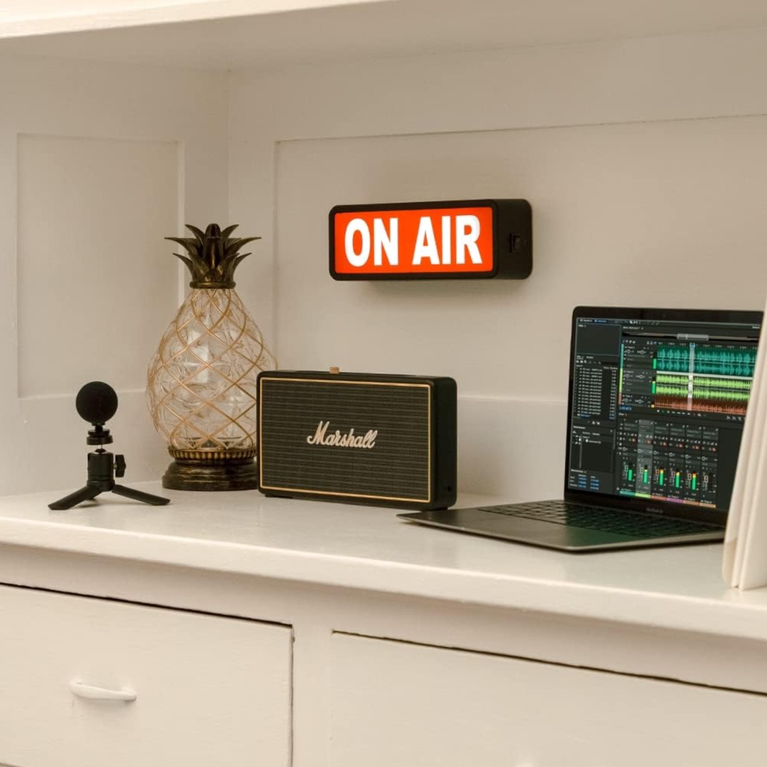 On Air Sign Studio Light Box, On the Air Sign For Podcast Desk Or Streaming R…