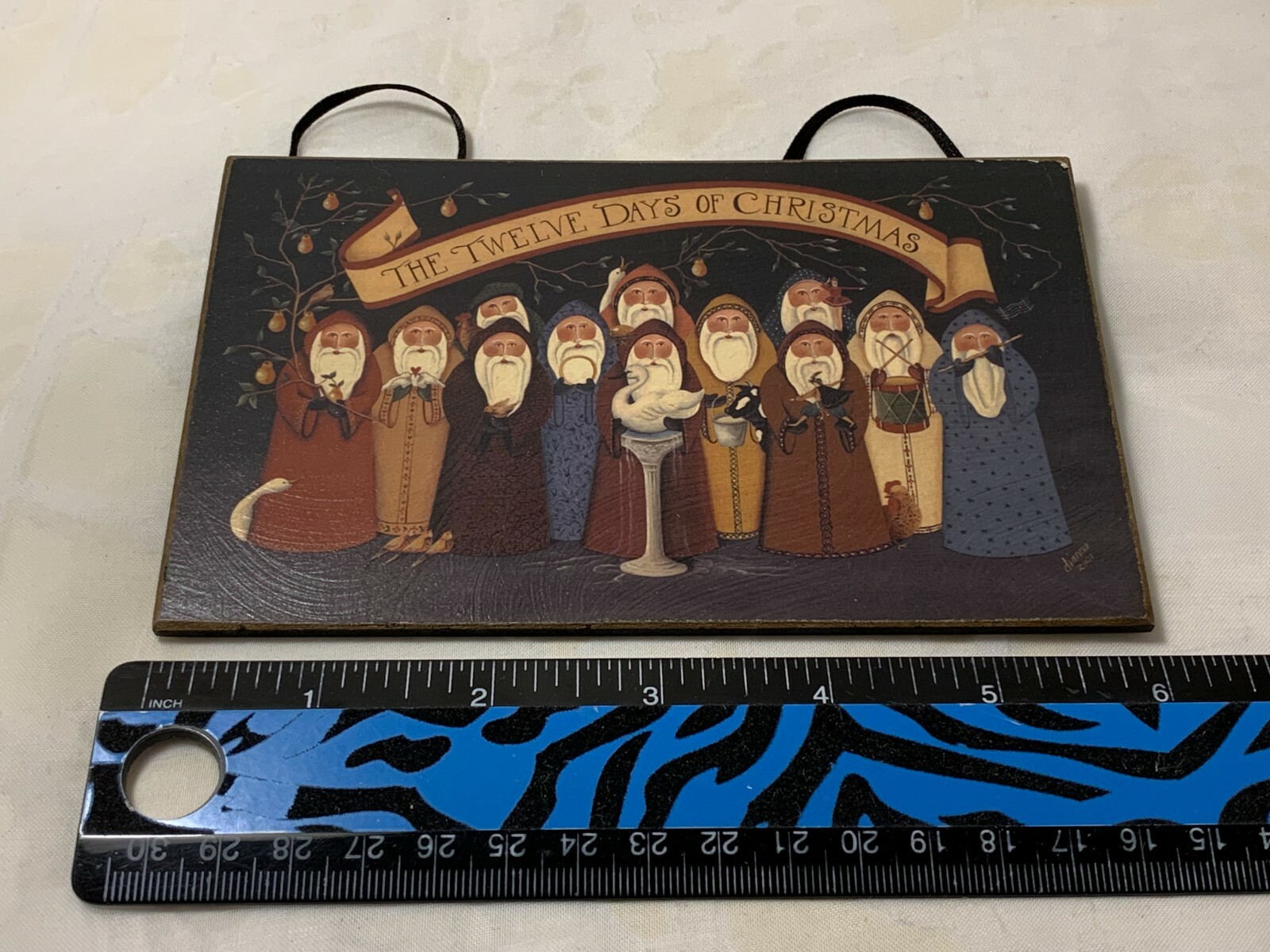 Small Wall Hanging Plaque Sign The Twelve Days of Christmas 3-3/4″ x 6″