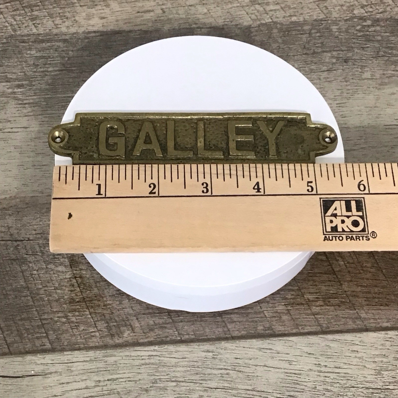 Galley Ship Sign Brass Nautical Beach House Boat Decor 5.5 inch