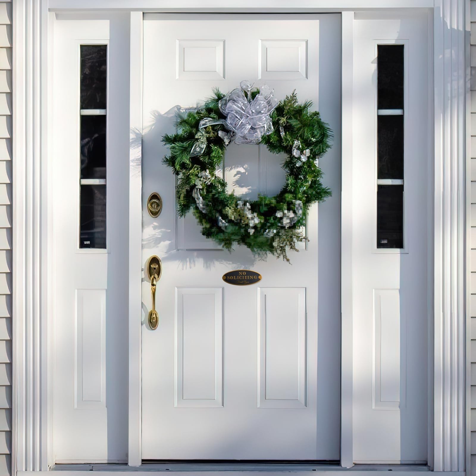 Brass No Soliciting Sign for House Office – No Soliciting Sign for Front Door…