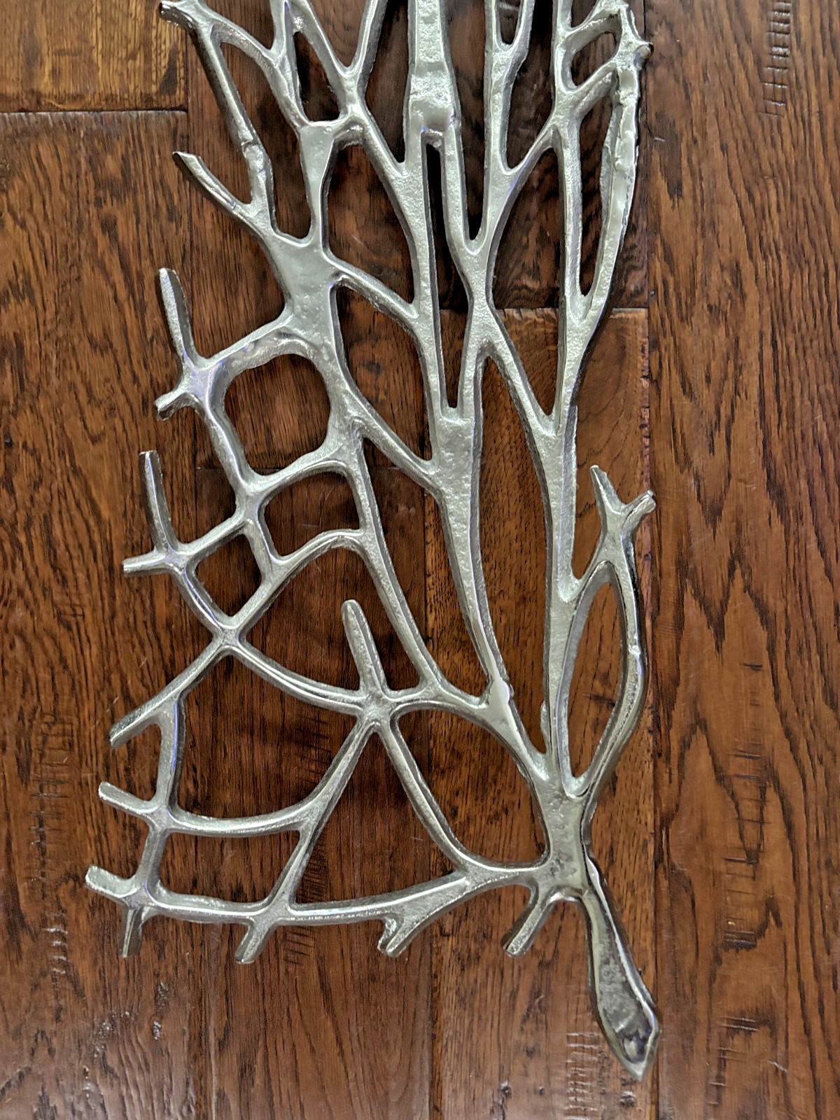 Deco 79 Aluminum Metal Silver 33″ Coral Home Wall MCM Inspired Modern Sculpture