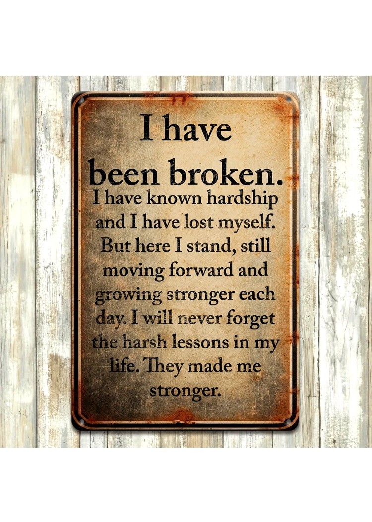 Rustic Motivational Quote Wall Art Plaque Inspirational Home Decor Metal Sign